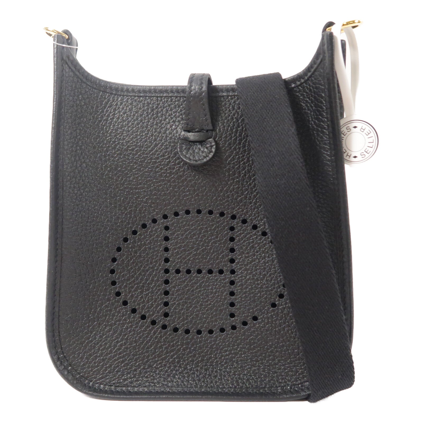 HERMES Clemence皮革Evelyne TPM肩背袋Noir
