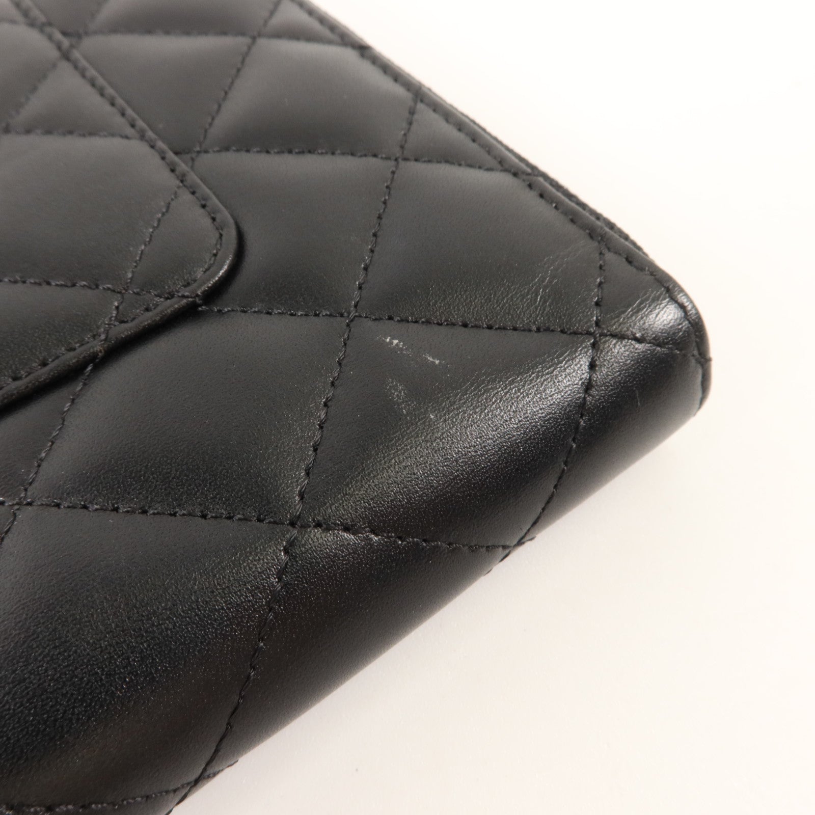 CHANEL 牛皮皮革Cambon Zipper Long Wallet銀扣長錢包