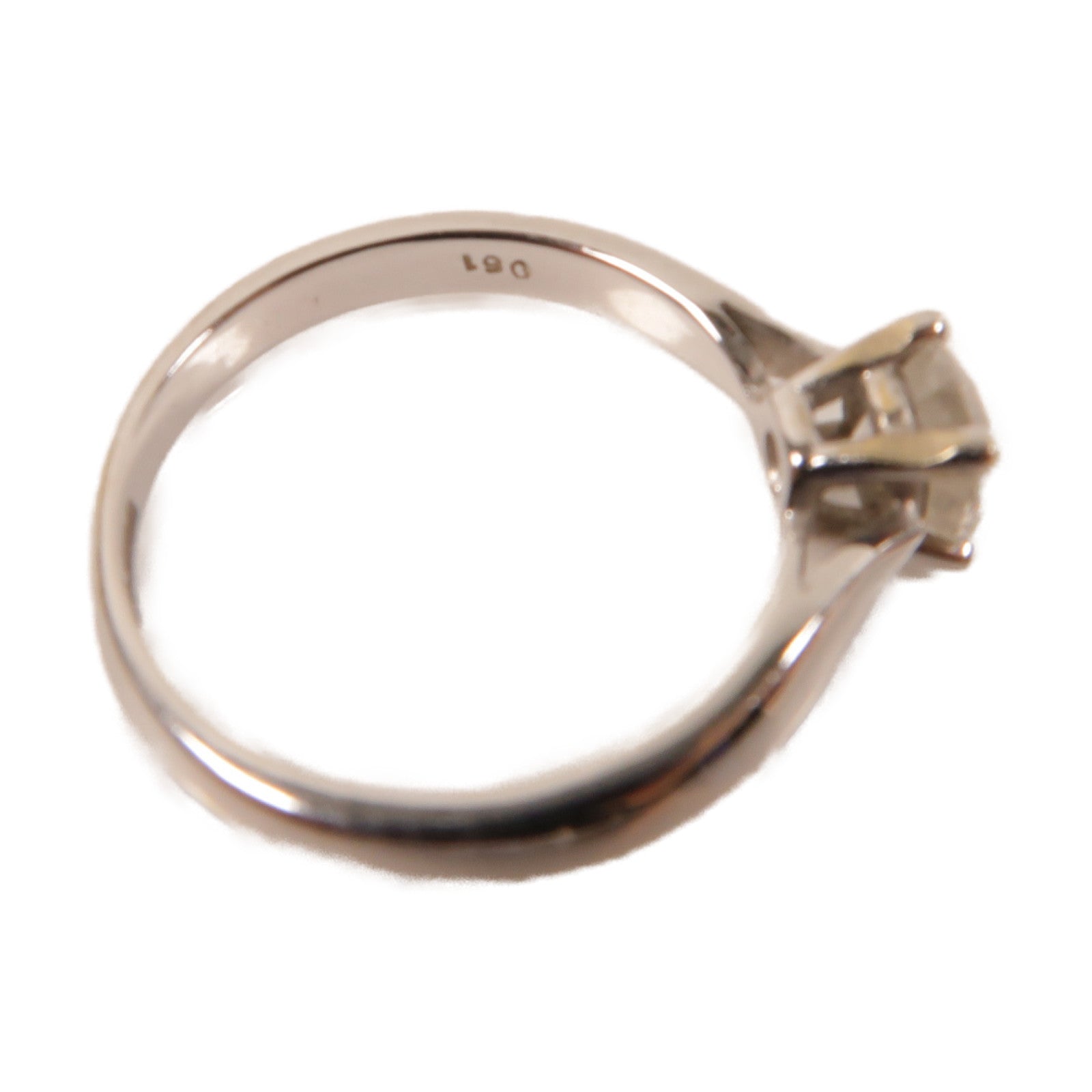 JEWELRY **【激減優惠】18K白金Diamond Ring鑽石戒指US#5.75銀色