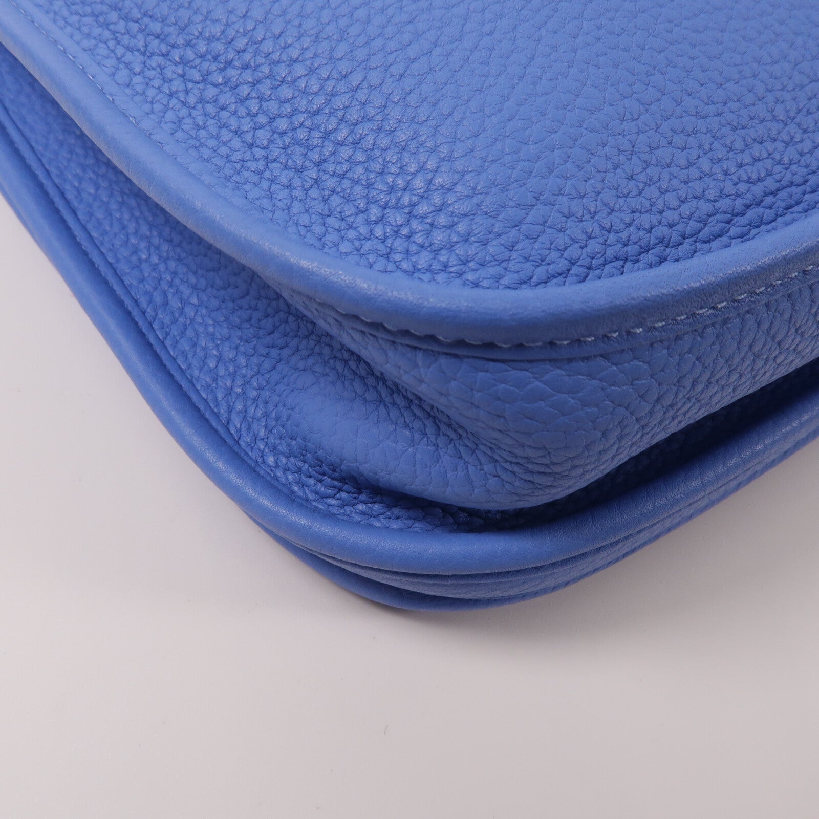 HERMES Clemence皮革Evelyne PM肩背袋Bleu Paradis