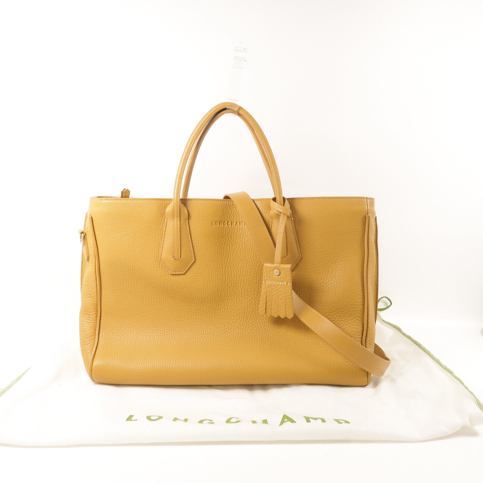 Longchamp 牛皮皮革Penelope Tote手挽肩背兩用袋
