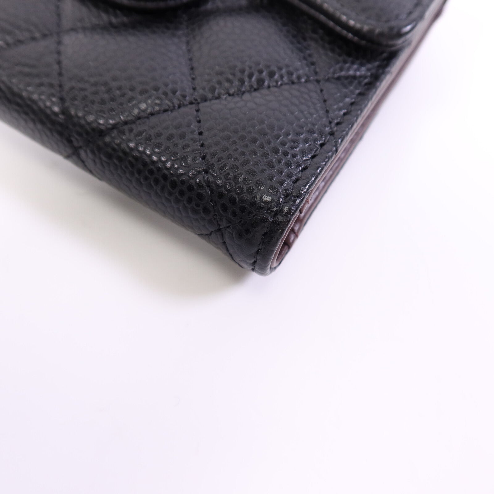 CHANEL 牛皮皮革Wallet金扣錢包