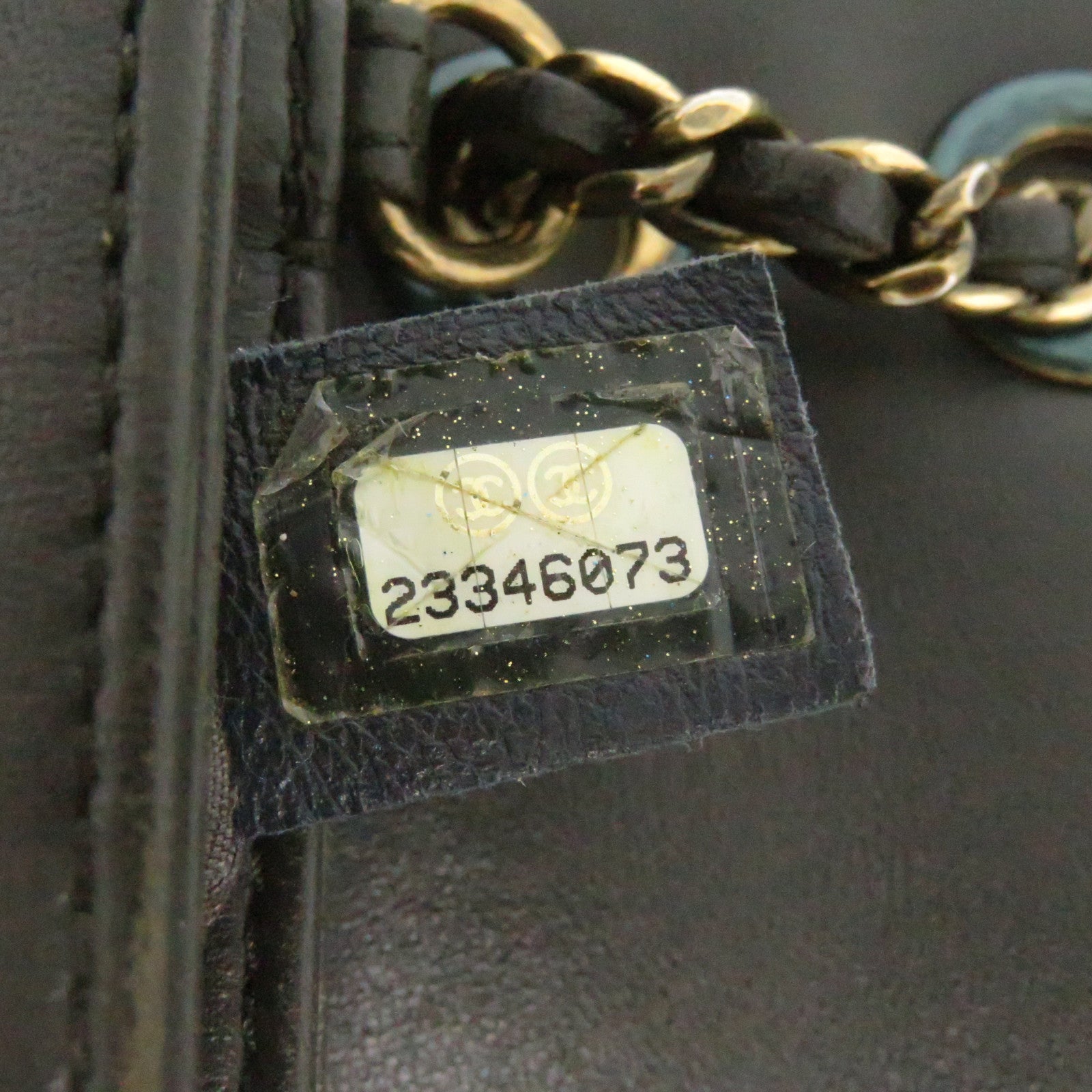 CHANEL 【清倉大減價】牛皮皮革Chain Shoulder金扣鏈帶肩背袋灰色