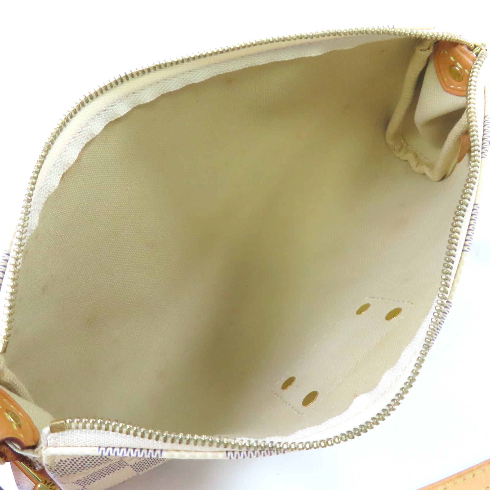 LOUIS VUITTON Damier Azur Eva 2Way Shoulder Bag金扣手挽肩背兩用袋米白色