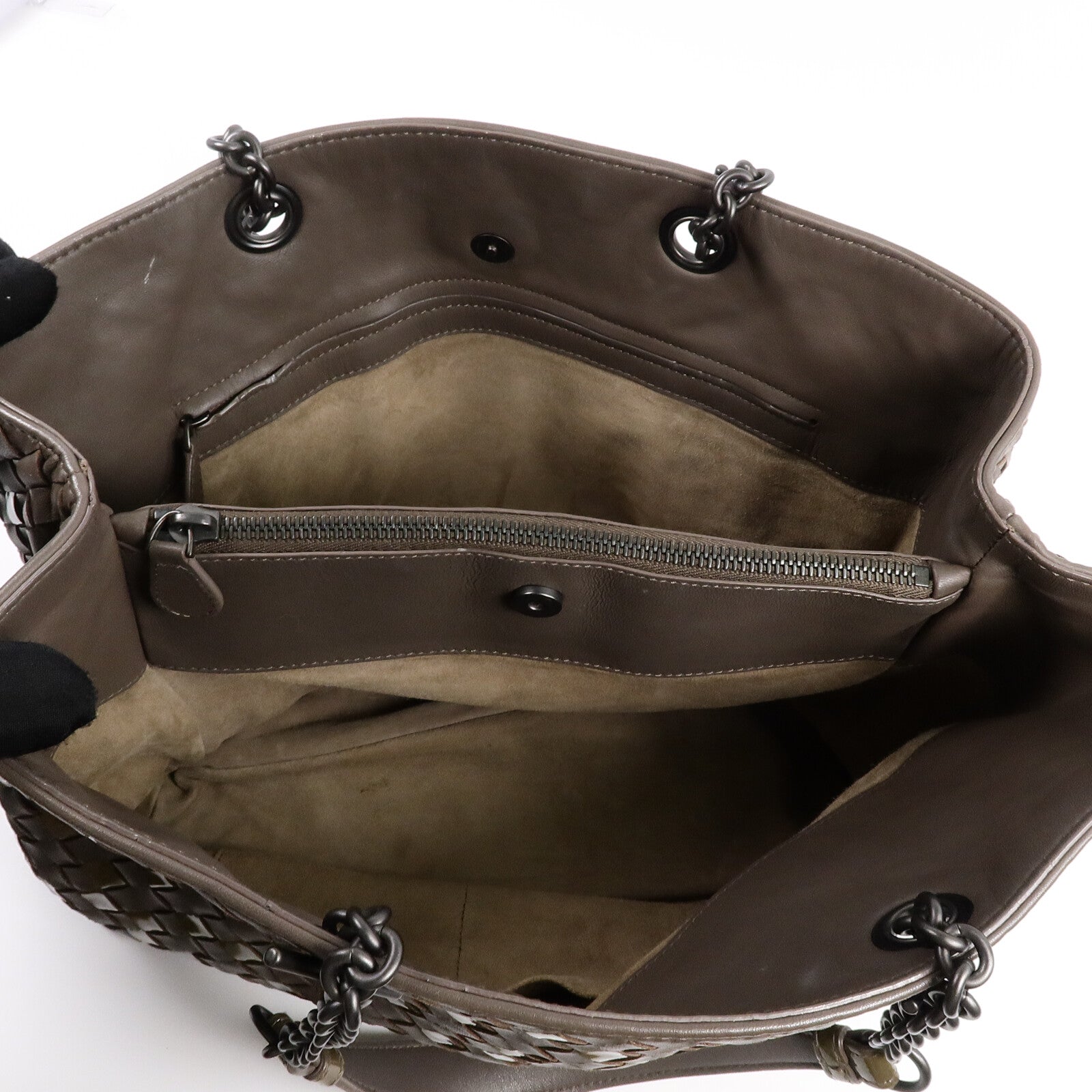 BOTTEGA VENETA 羊皮皮革Intrecciato Shoulder Bag手挽袋