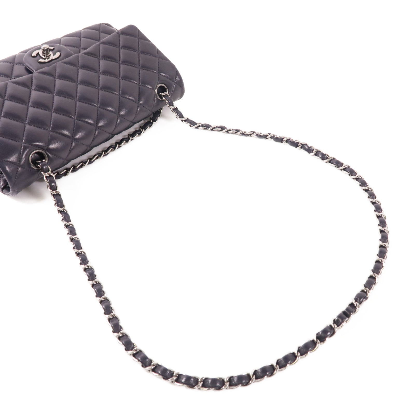 CHANEL 【激減優惠】羊皮皮革Classic 25銀扣鏈帶肩背袋