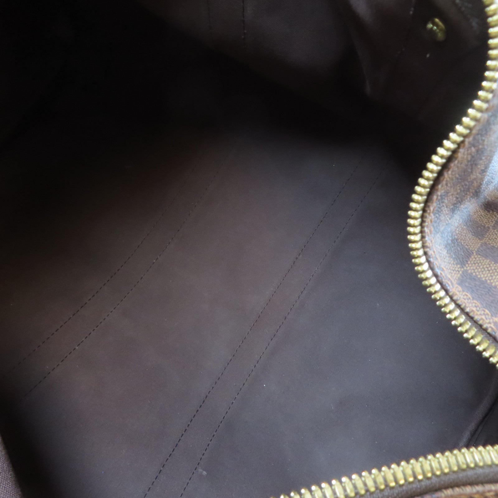 LOUIS VUITTON Damier Keepall Bandouliere 45金扣手挽袋啡色