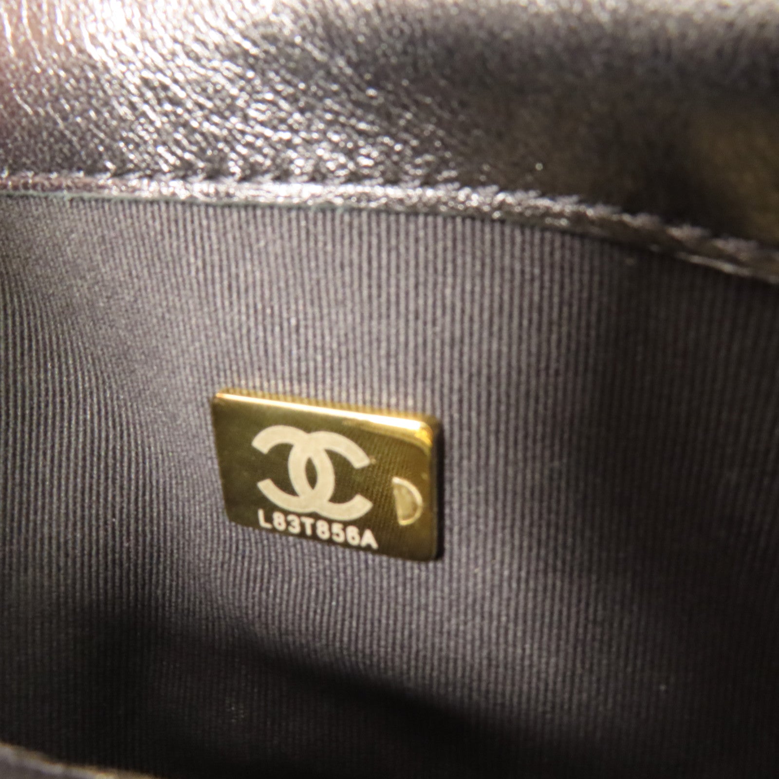 CHANEL CC GHW Gold Coin Chain Flap Shoulder Bag Lambskin Leather Black