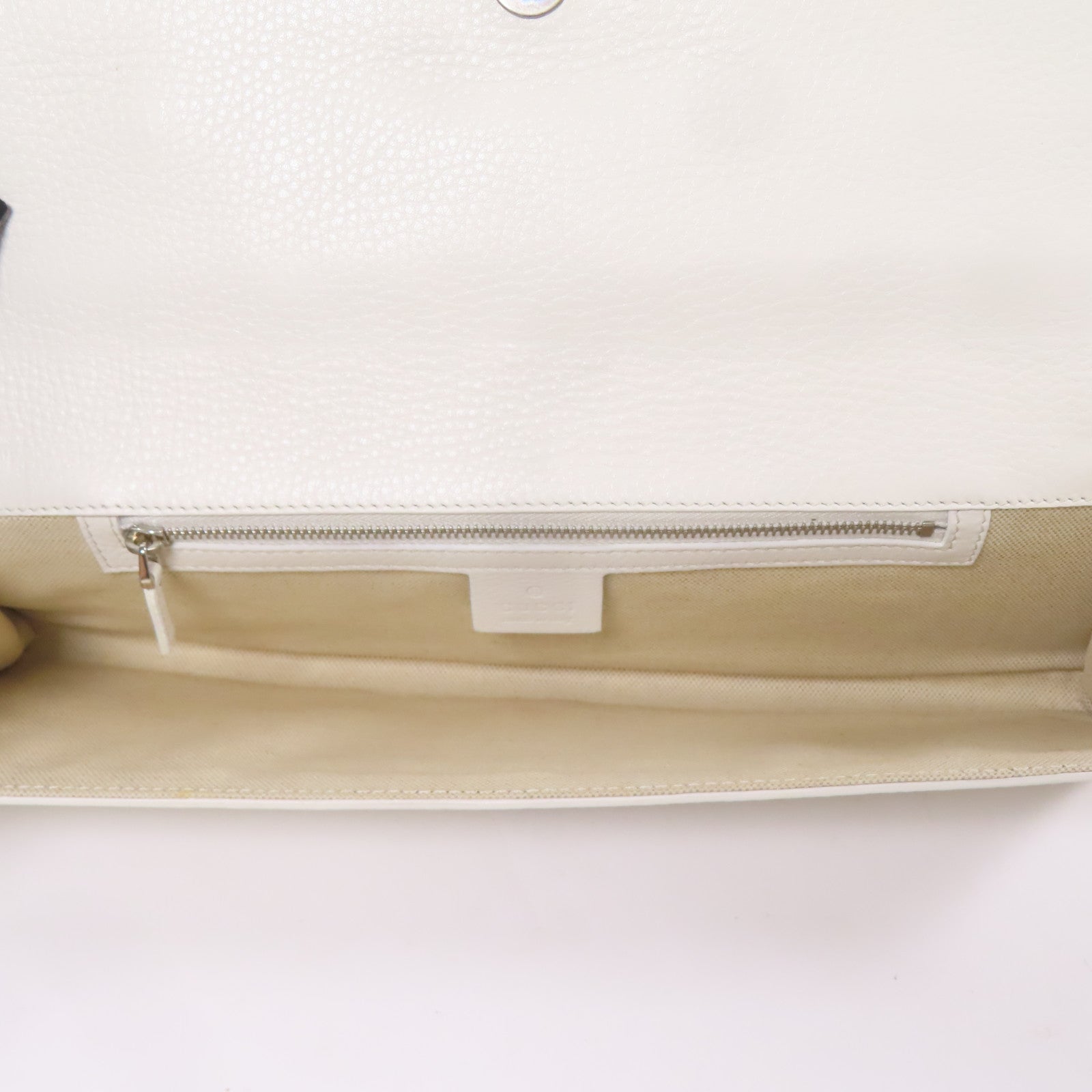 GUCCI 皮革Clutch Bag銀扣手拿包