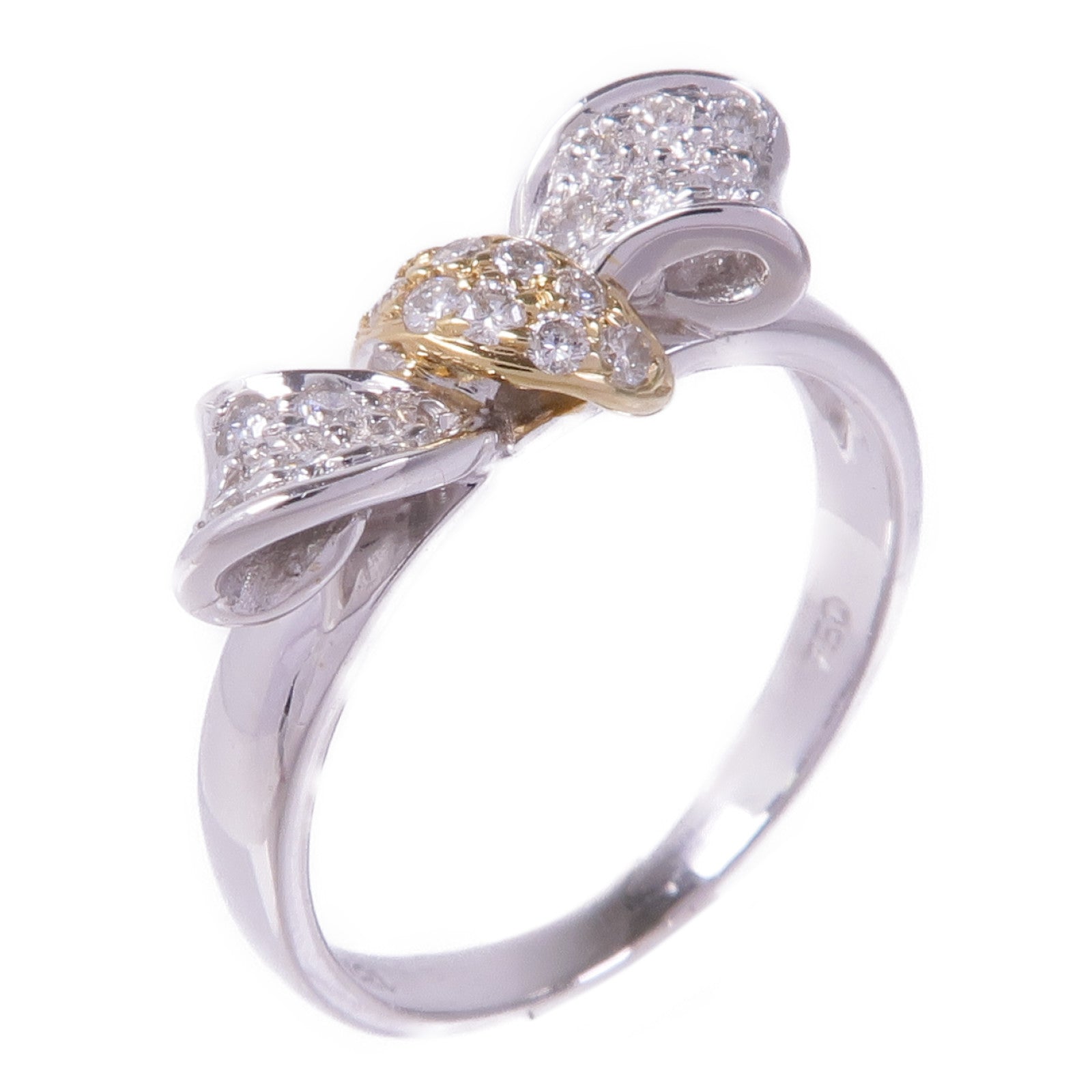 JEWELRY 【激減優惠】18K黃金/白金Diamond Ring鑽石戒指US#6.25