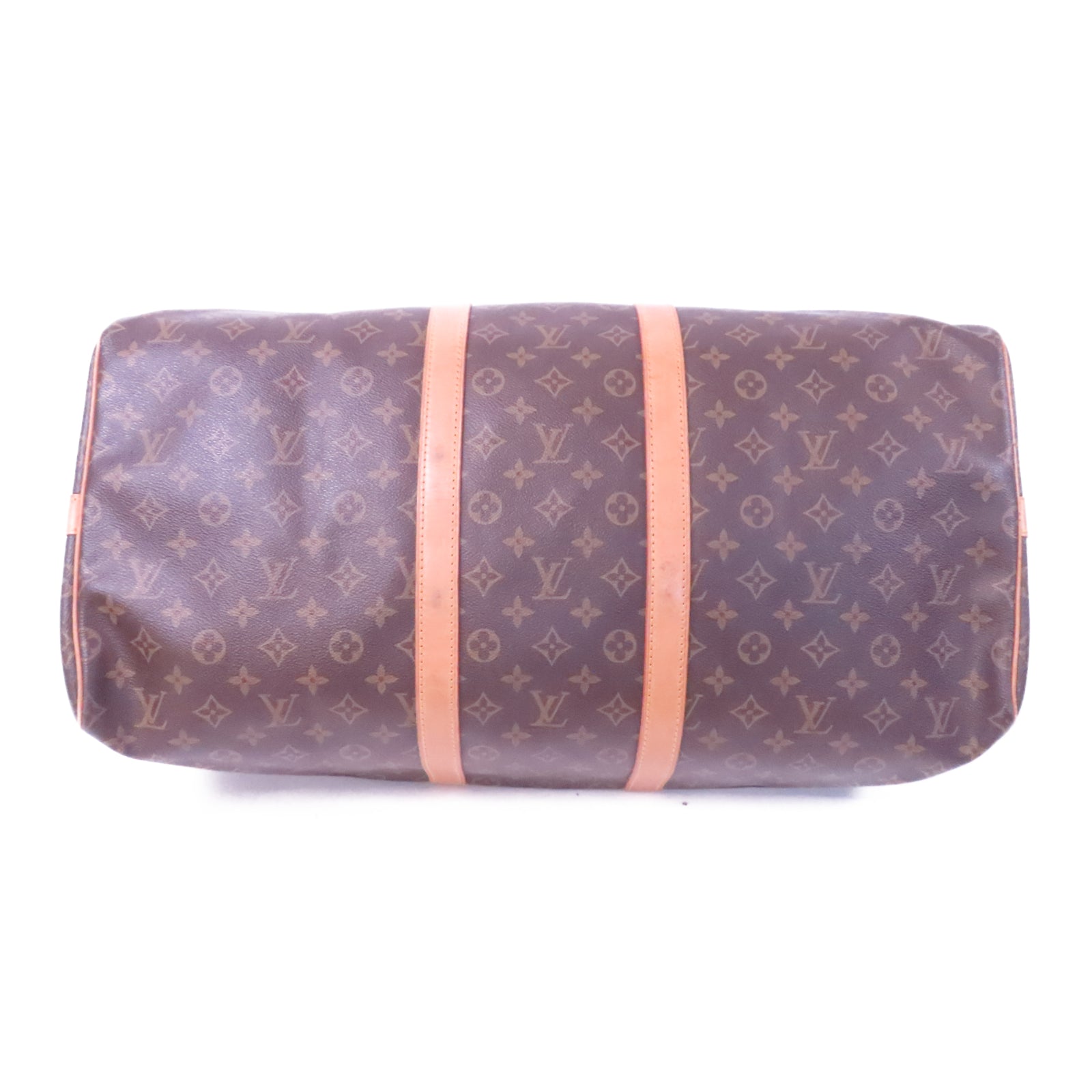 LOUIS VUITTON Monogram Keepall 55 Bandouliere金扣手挽肩背兩用袋啡色