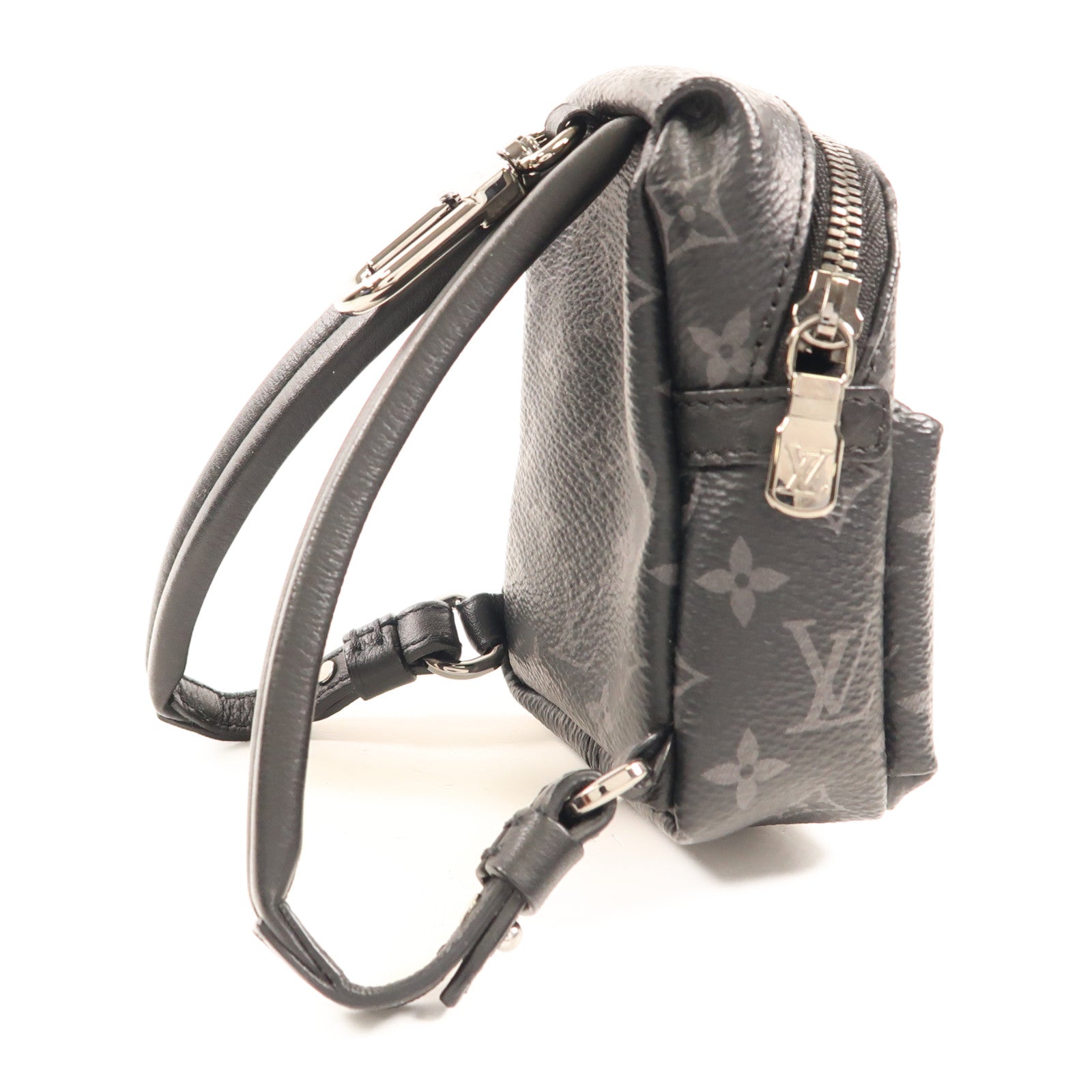 LOUIS VUITTON Monogram Eclipse Charm銀扣掛飾