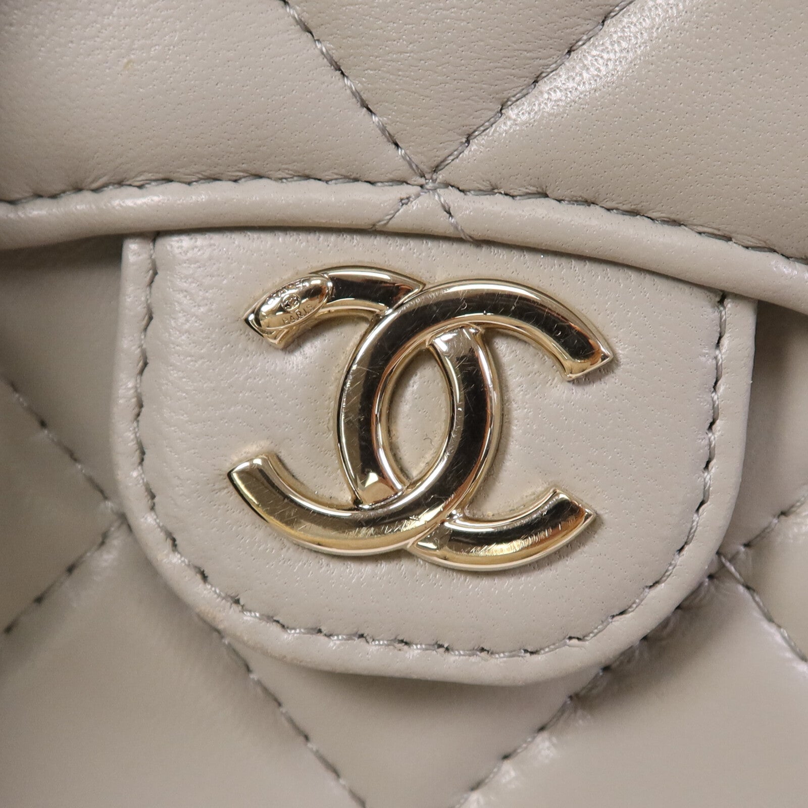 CHANEL 羊皮皮革Chain Shoulder Bag金扣鏈帶肩背袋