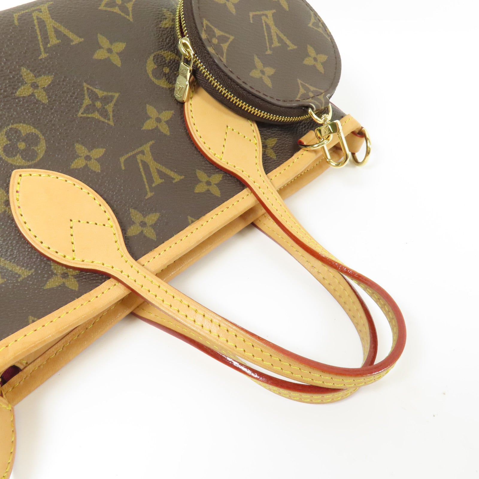 LOUIS VUITTON 【激減優惠】Monogram Neverfull BB金扣手挽肩背兩用袋