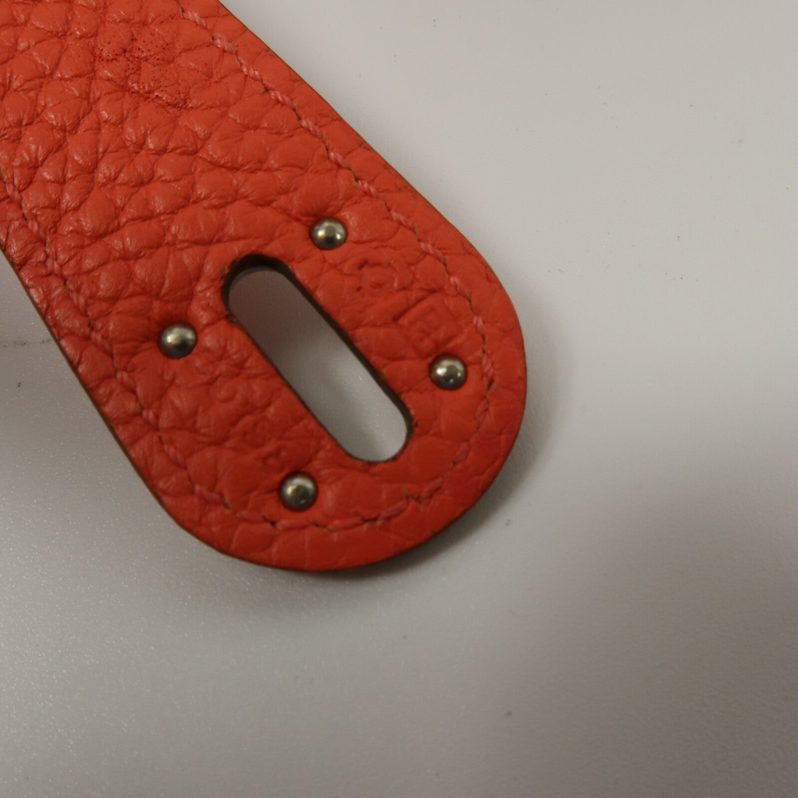 HERMES Clemence皮革Lindy 30手挽肩背兩用袋Orange Poppy