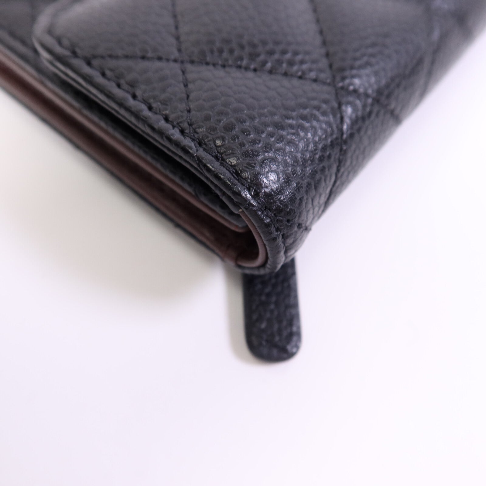 CHANEL 牛皮皮革Wallet金扣錢包