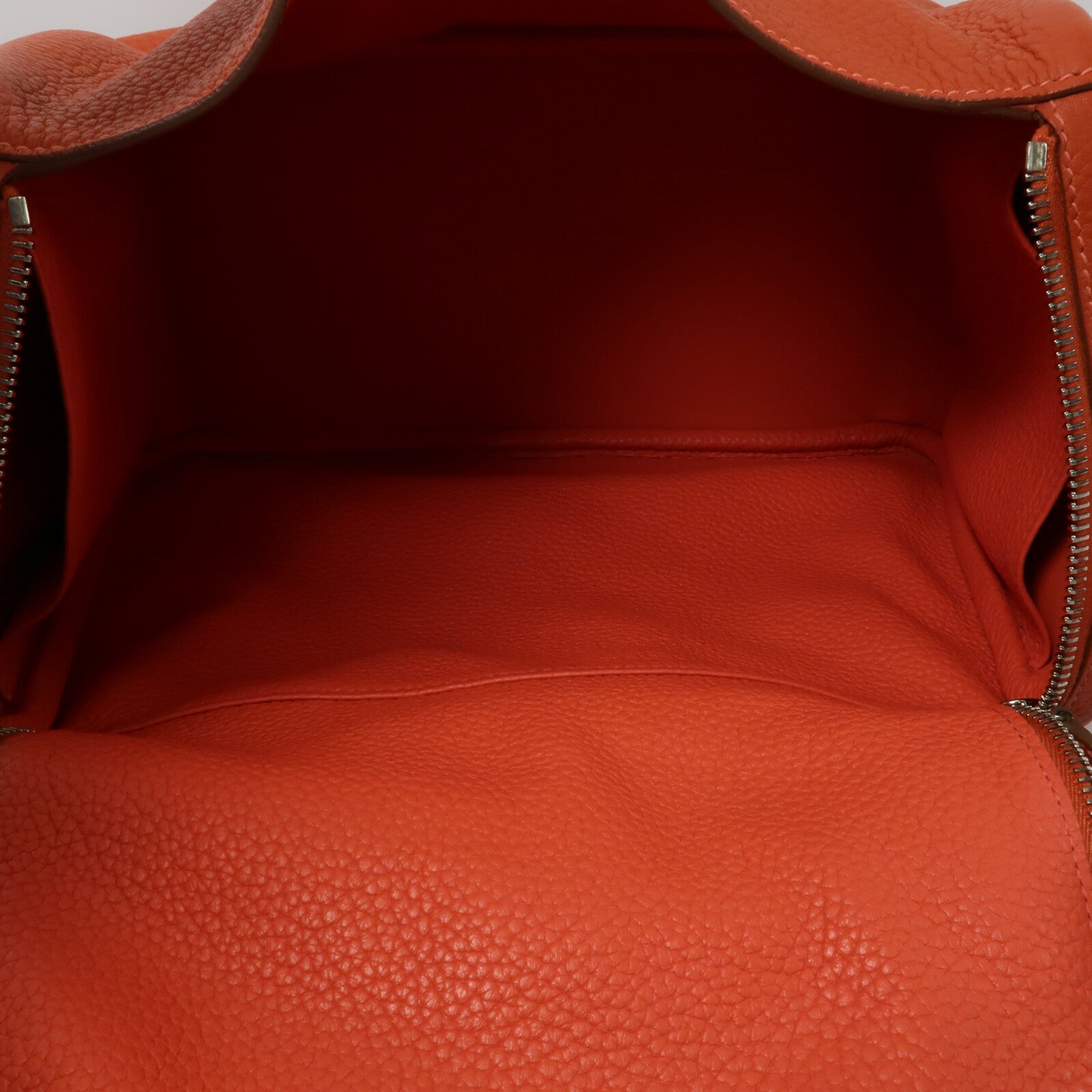 HERMES Clemence皮革Lindy 30手挽肩背兩用袋Orange Poppy