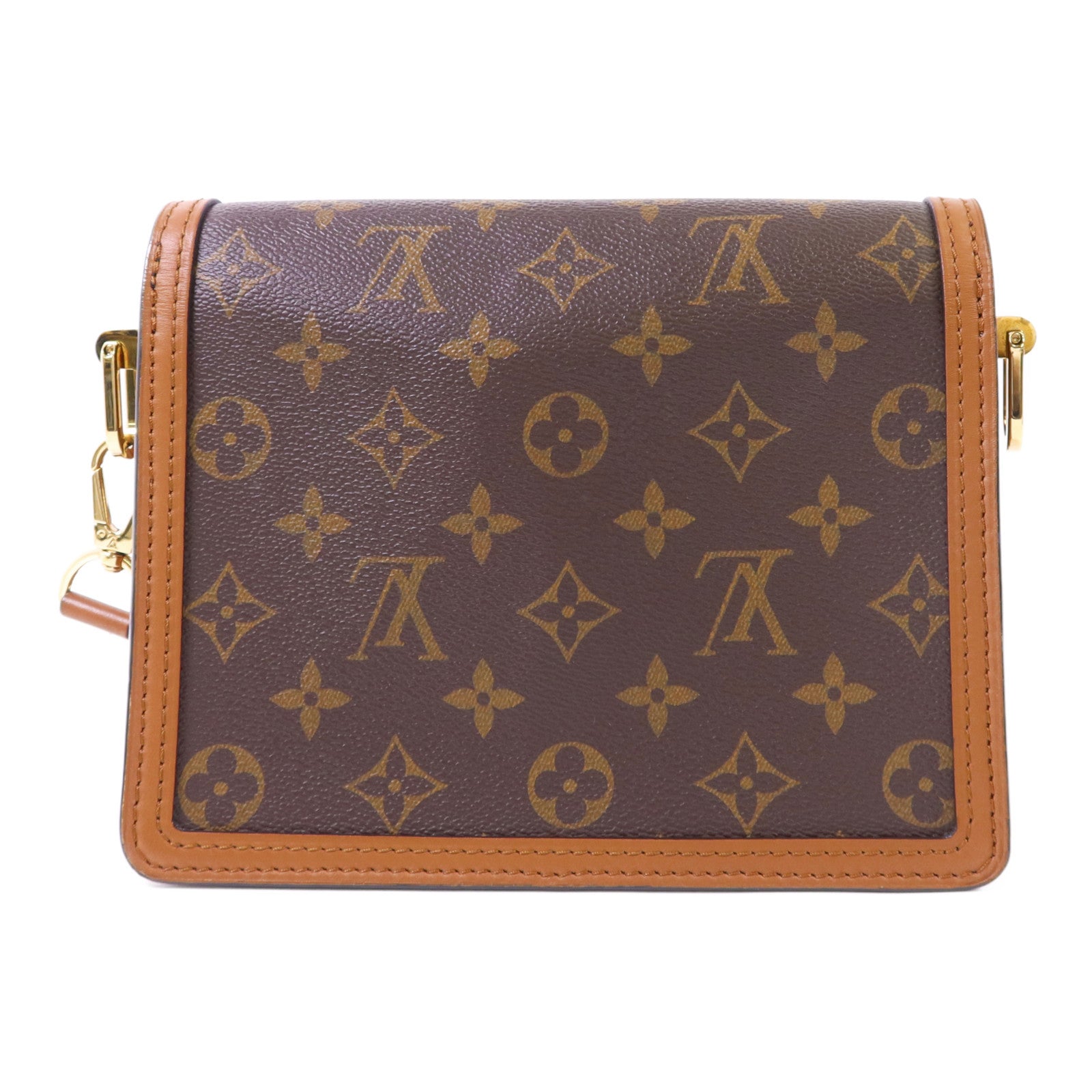 LOUIS VUITTON Monogram Reverse Mini Dauphine金扣肩背袋
