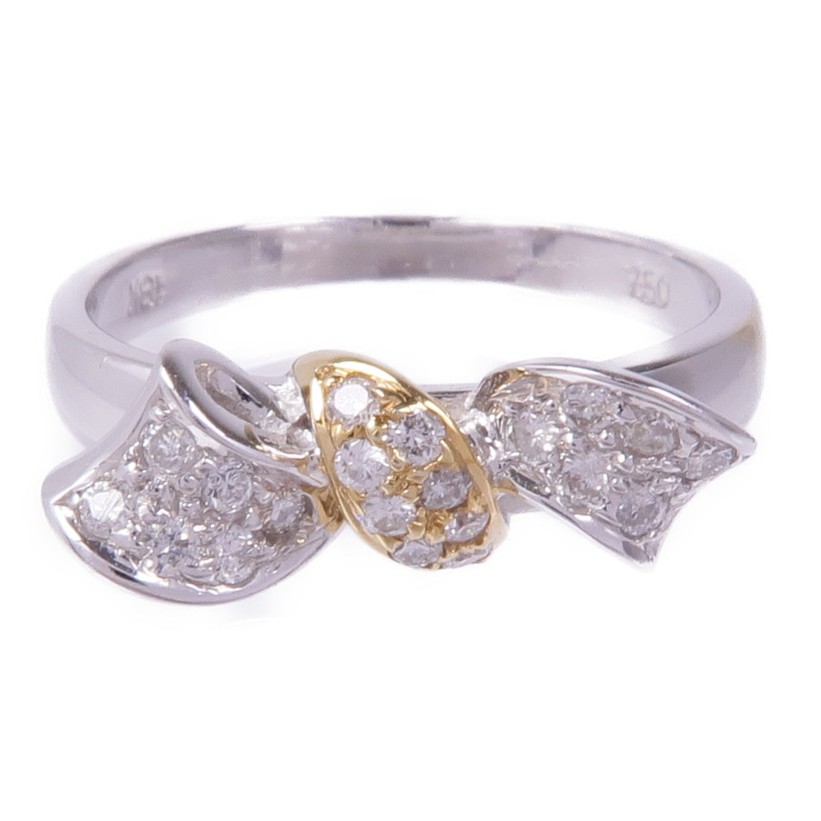 JEWELRY 【激減優惠】18K黃金/白金Diamond Ring鑽石戒指US#6.25