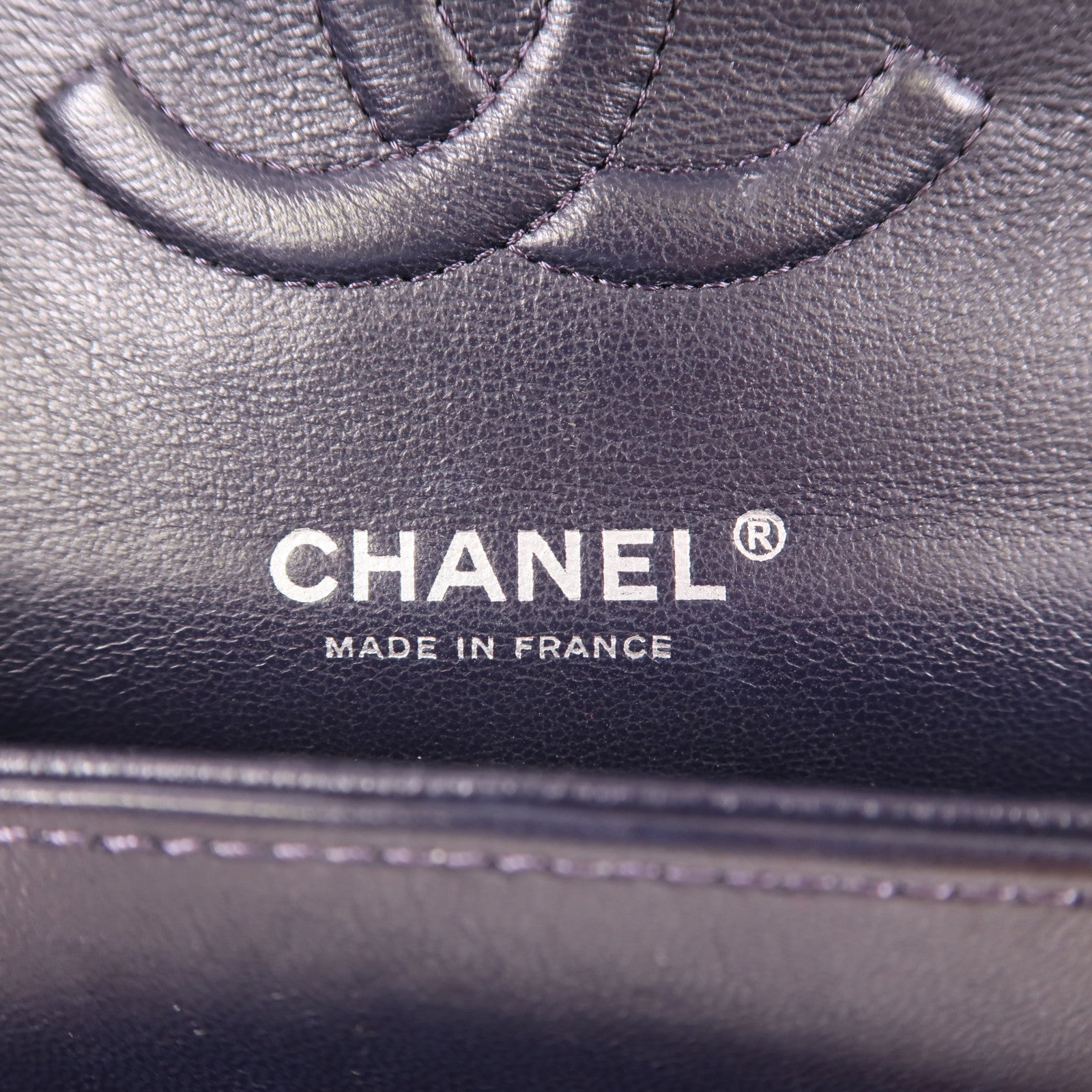 CHANEL 羊皮皮革Classic 25銀扣鏈帶肩背袋