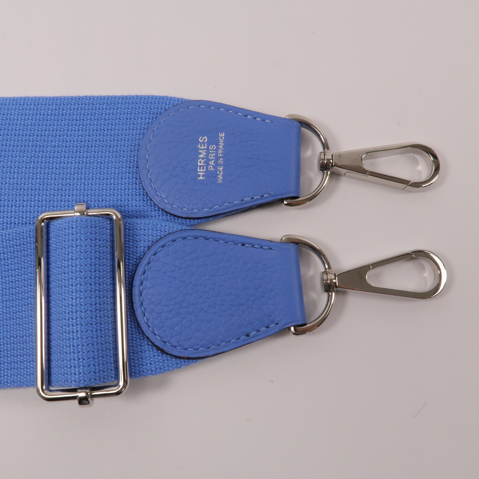HERMES Clemence皮革Evelyne PM肩背袋Bleu Paradis