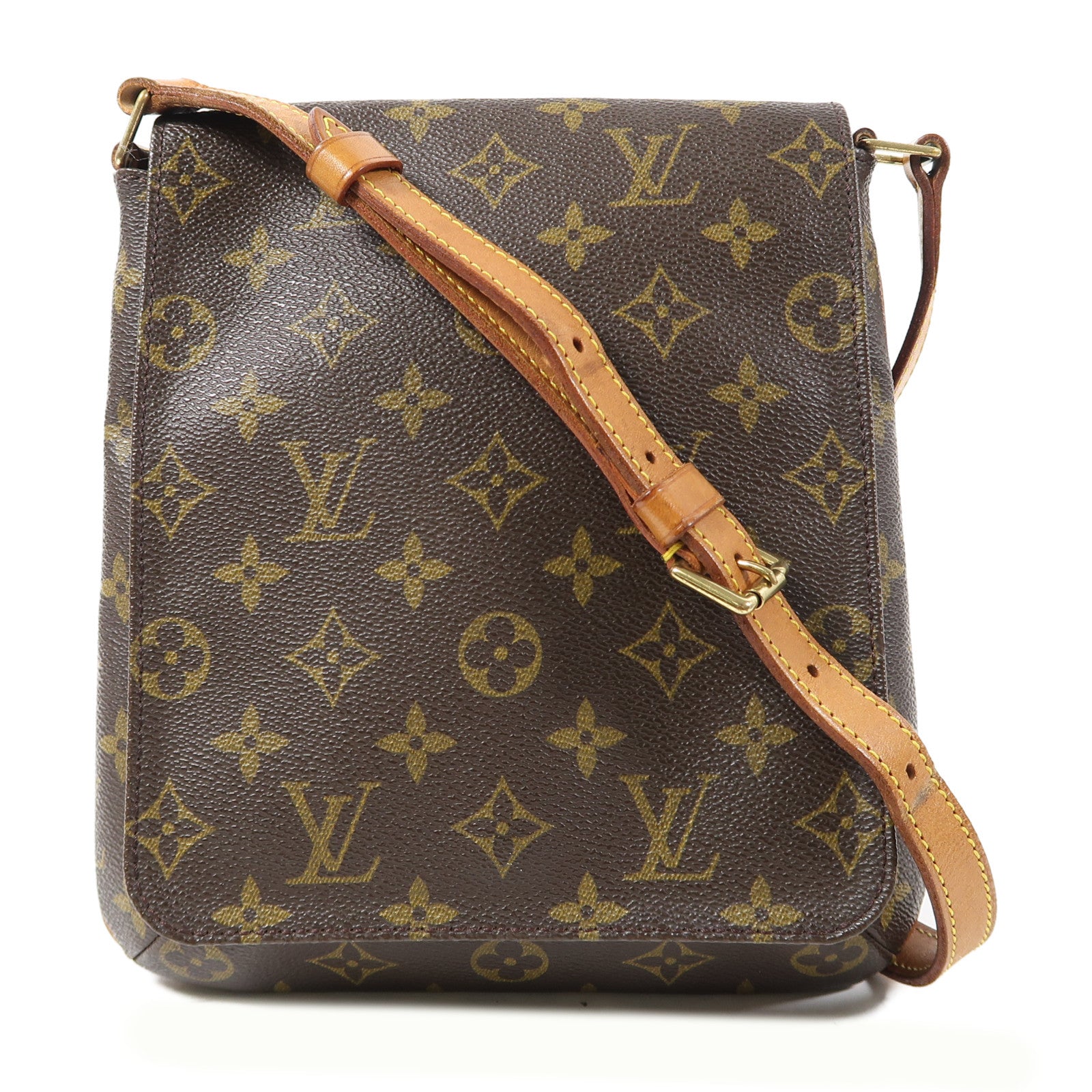 LOUIS VUITTON Monogram Musette Salsa金扣肩背袋啡色