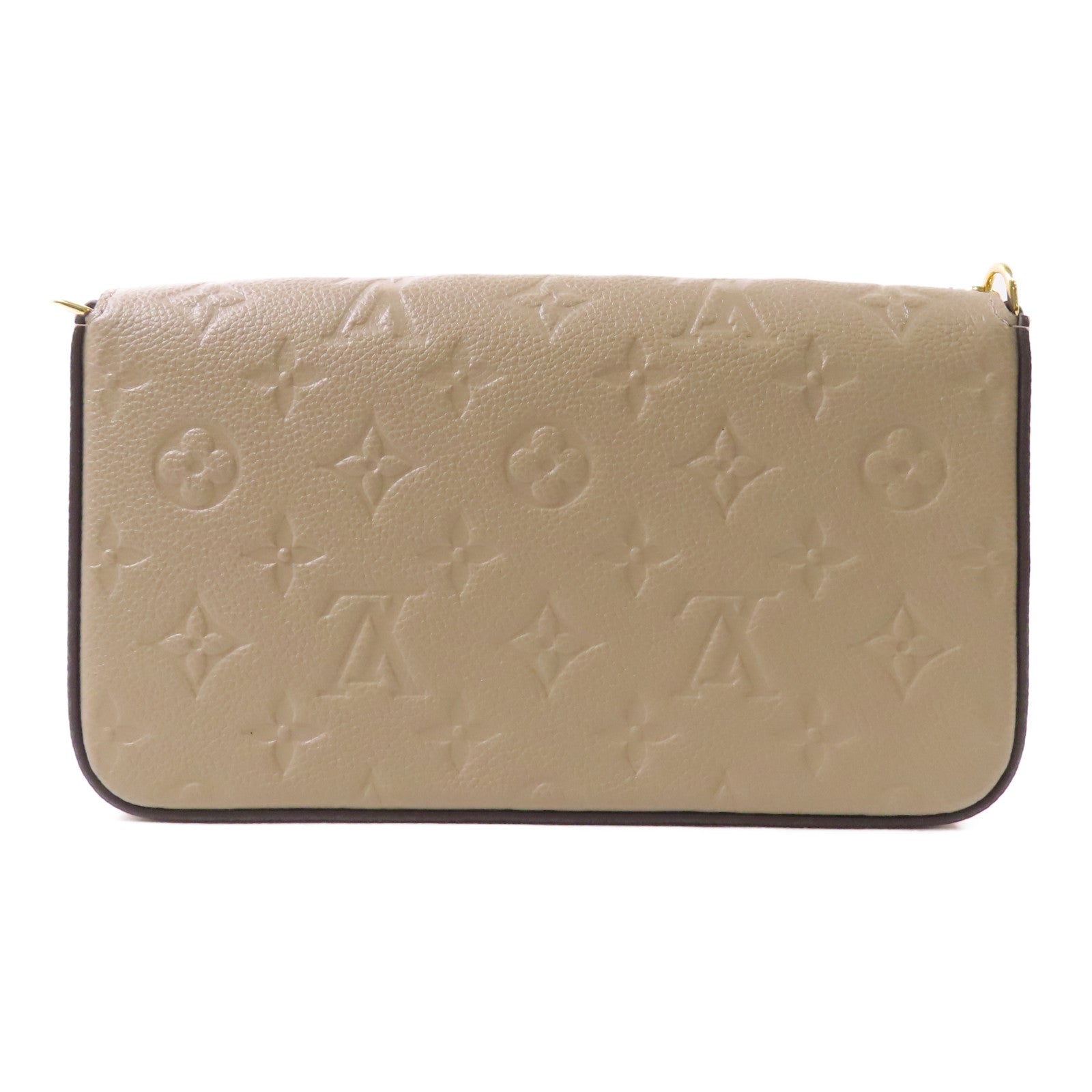 LOUIS VUITTON Monogram Empreinte Felicie Pochette金扣鏈帶肩背袋