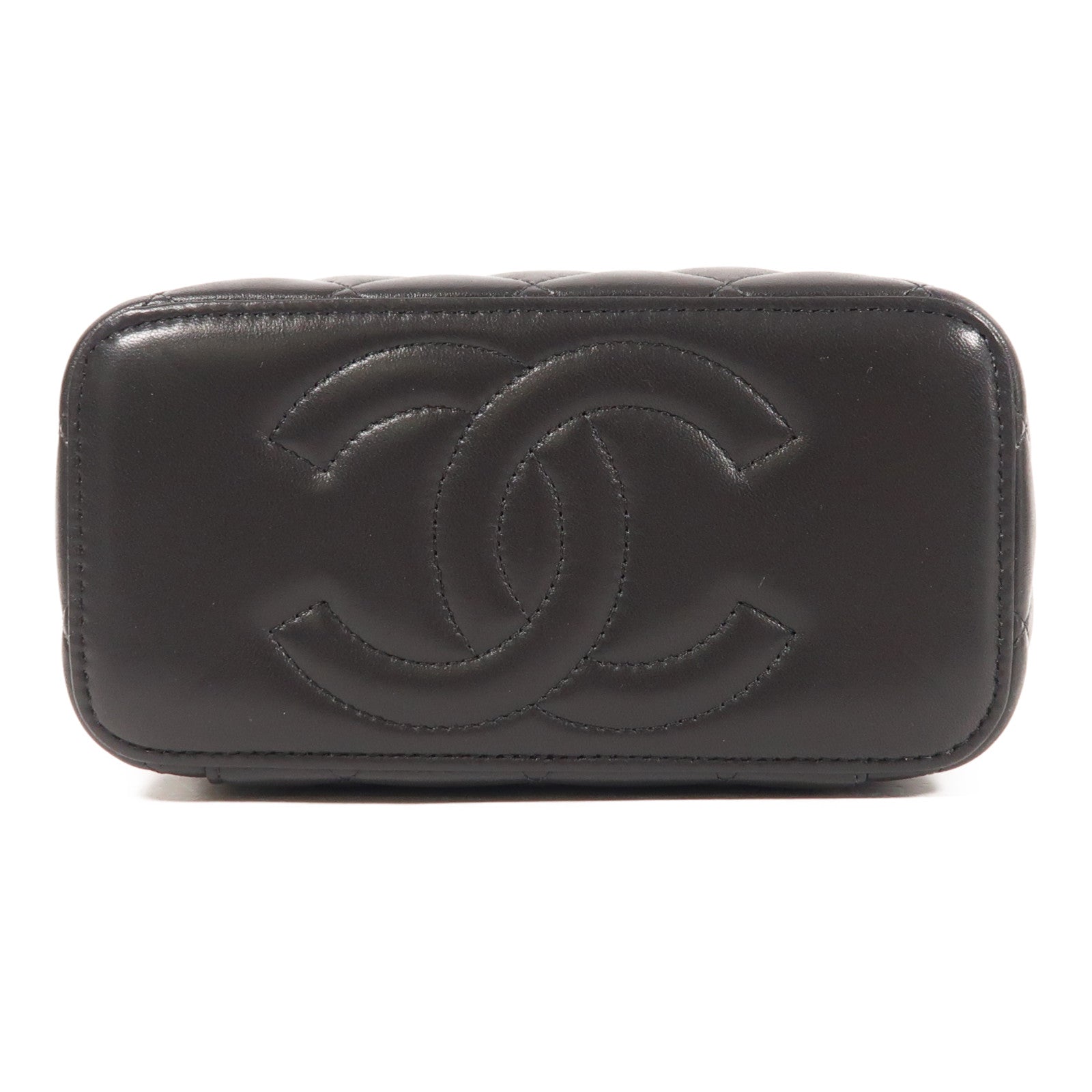 CHANEL 羊皮皮革Vanity Case金扣手挽肩背兩用袋