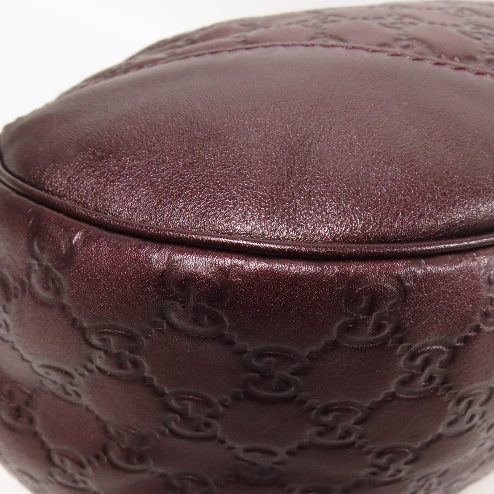 GUCCI GG GHW Guccissima Charlotte Shoulder Bag 203504 Leather Brown 