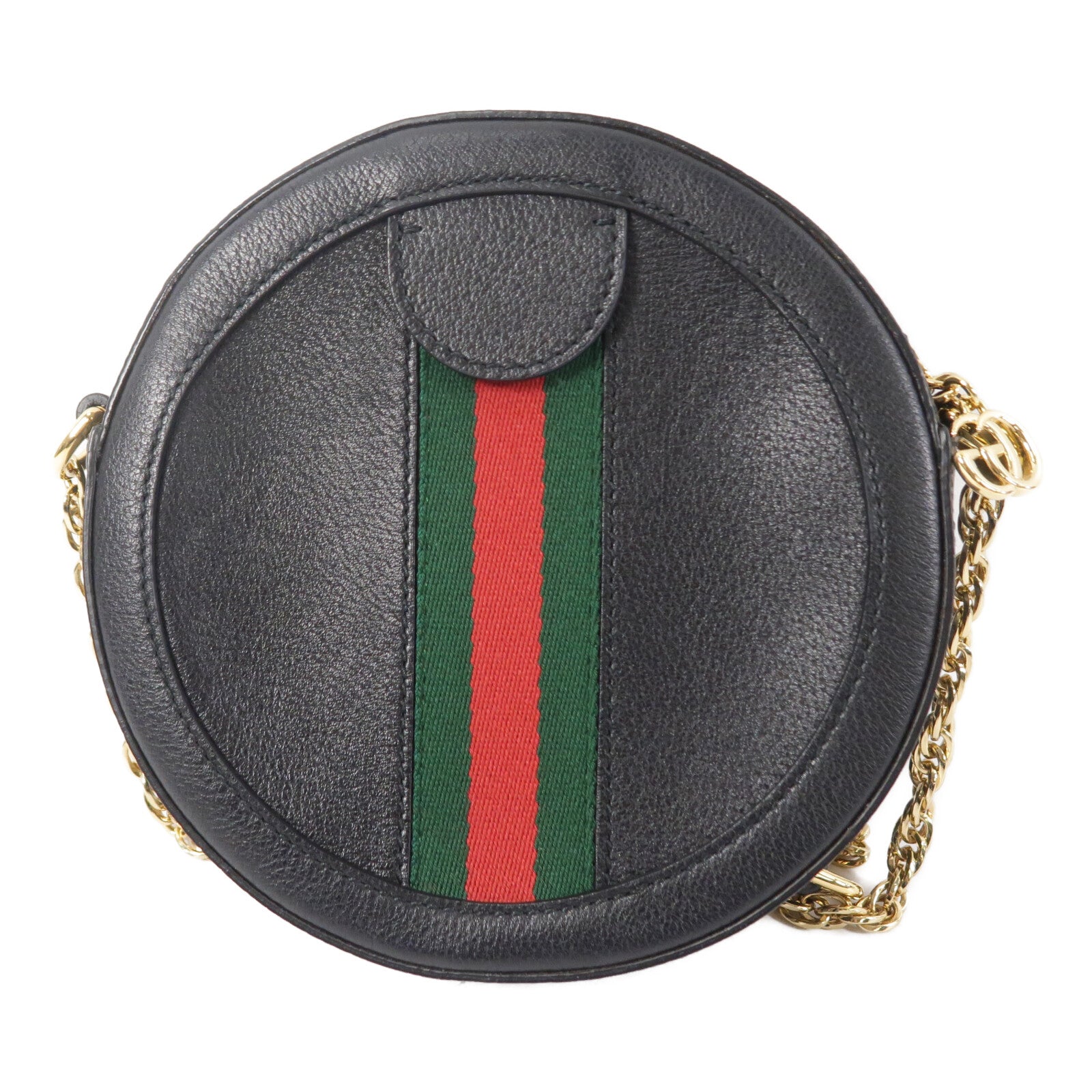 GUCCI 牛皮皮革Ophidia Mini GG Round Shoulder Bag鏈帶肩背袋