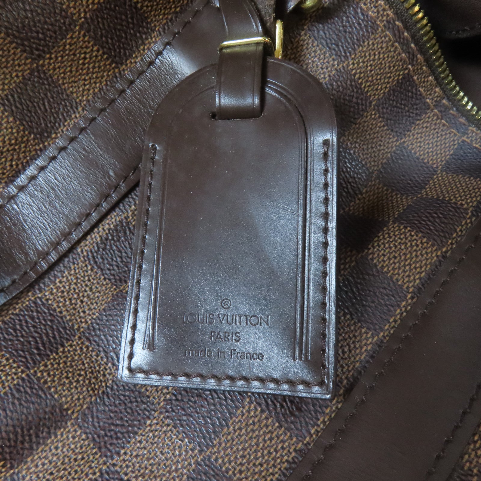 LOUIS VUITTON Damier Keepall Bandouliere 45金扣手挽袋啡色