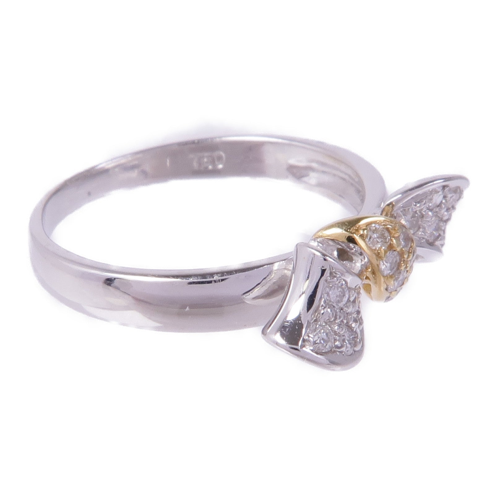 JEWELRY 18K黃金/白金Diamond Ring鑽石戒指US#6.25