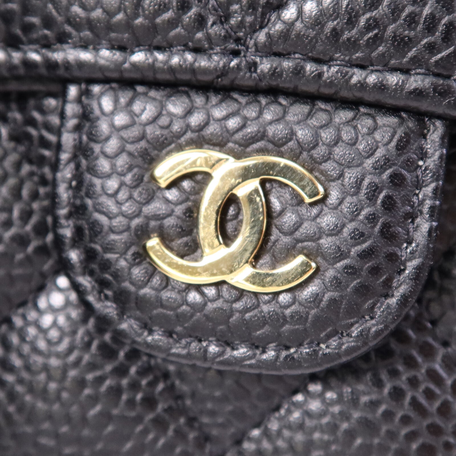 CHANEL 牛皮皮革Wallet金扣錢包
