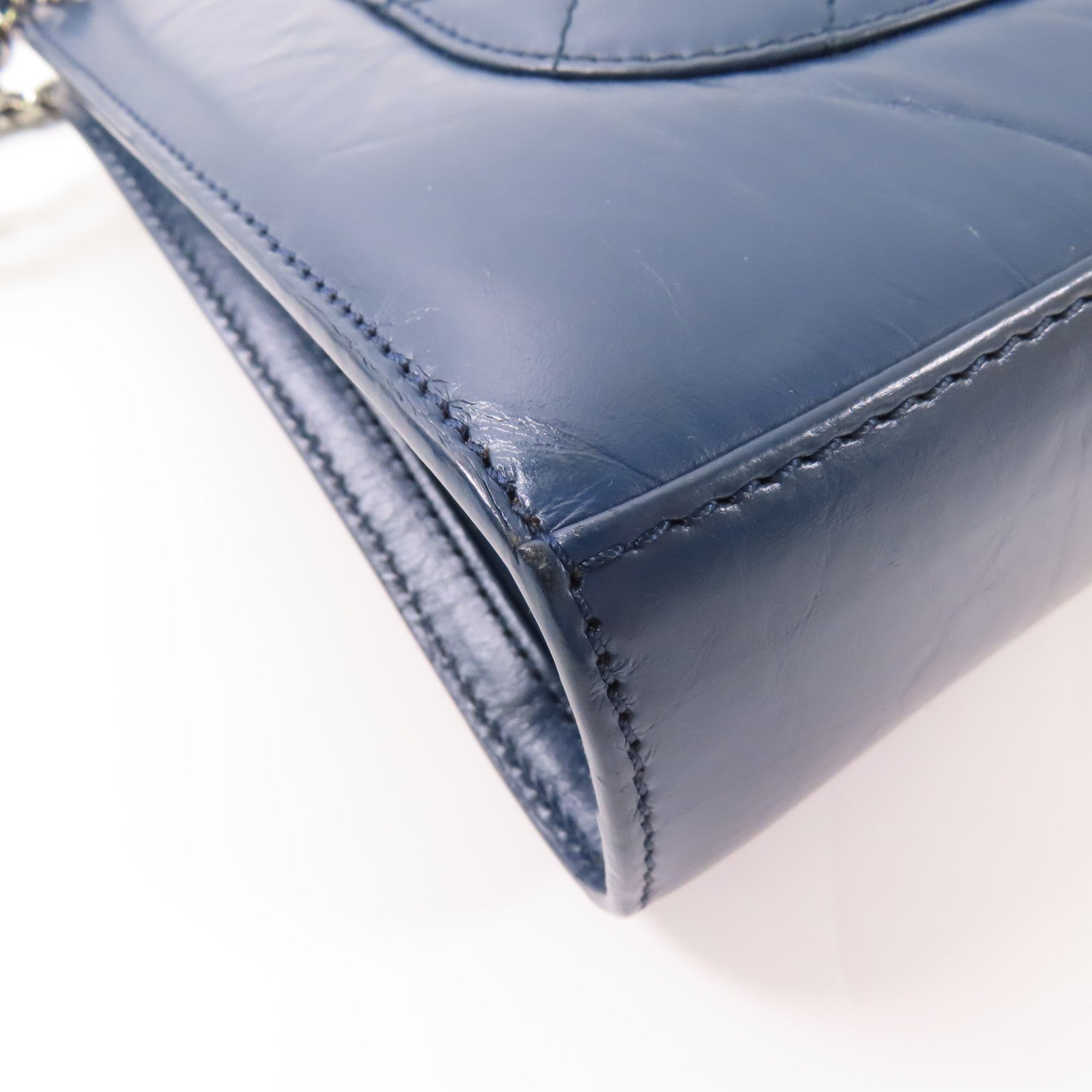CHANEL 牛皮皮革Chain Shoulder Bag銀扣鏈帶肩背袋