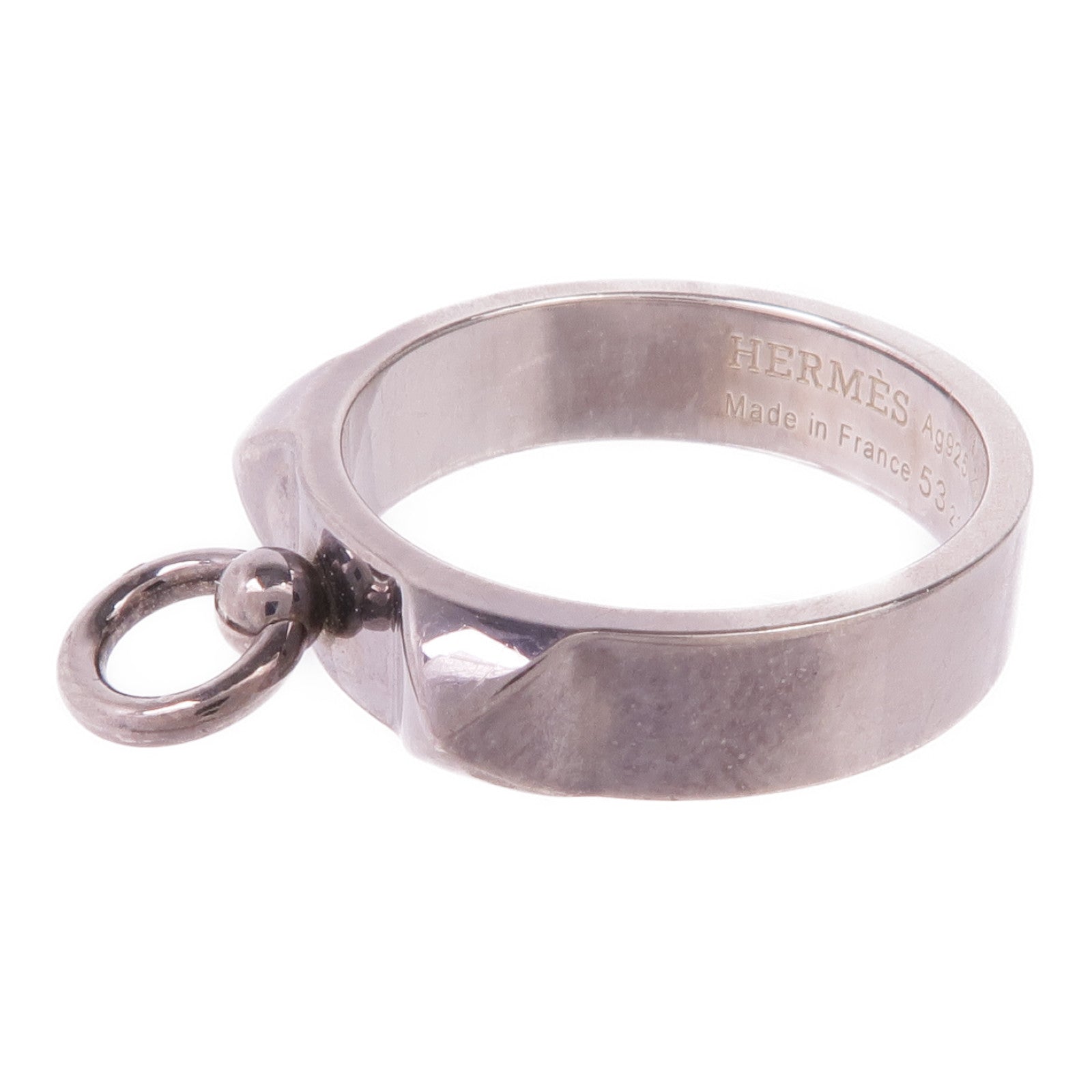 HERMES 925純銀Collier de chien Ring戒指Hermes#53/US#6.5