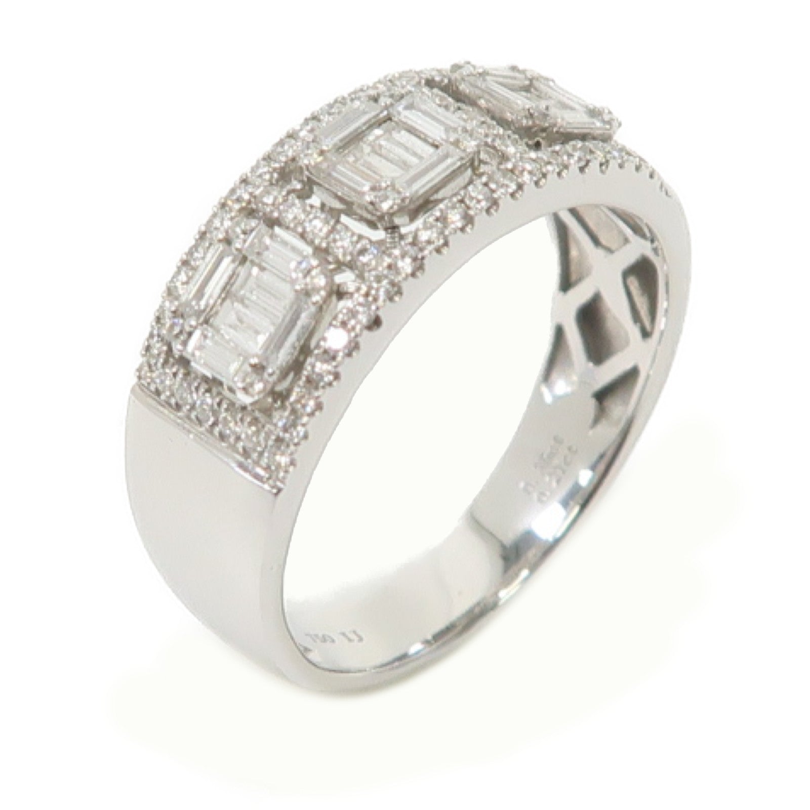 JEWELRY 18K白金Diamond Ring 0.35ct/0.27ct鑽石戒指US#7