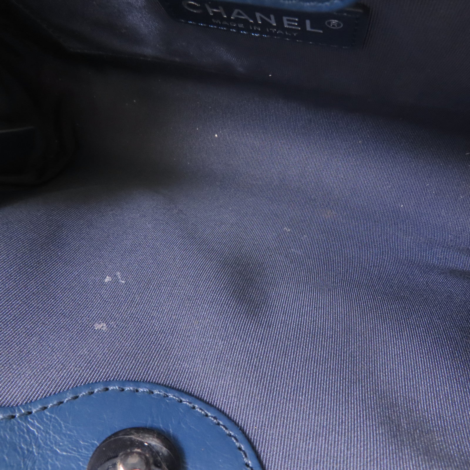 CHANEL 牛皮皮革Chain Shoulder Bag銀扣鏈帶肩背袋
