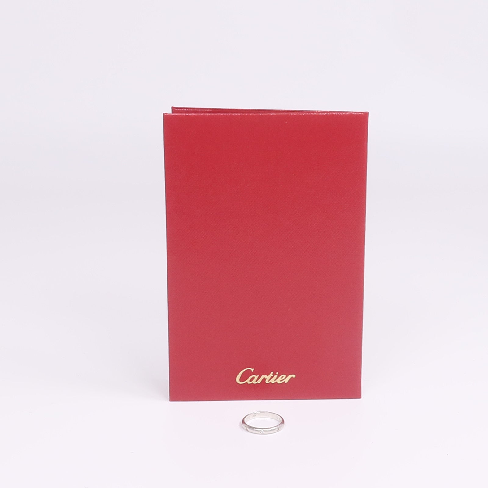 CARTIER PT950鉑金1895 Wedding Band鑽石戒指Cartier#47/US#4.25