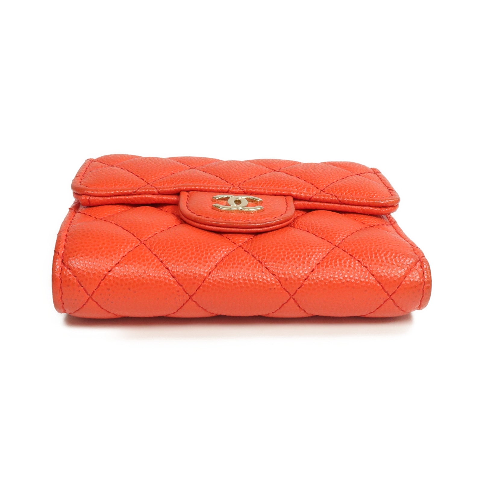 CHANEL 牛皮皮革Wallet金扣錢包