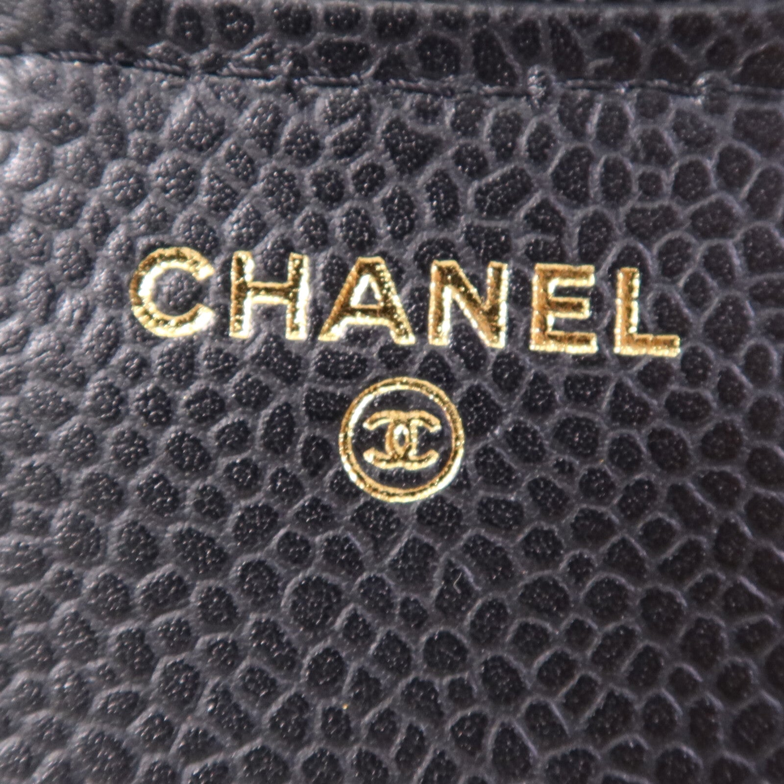 CHANEL 牛皮皮革Wallet金扣錢包