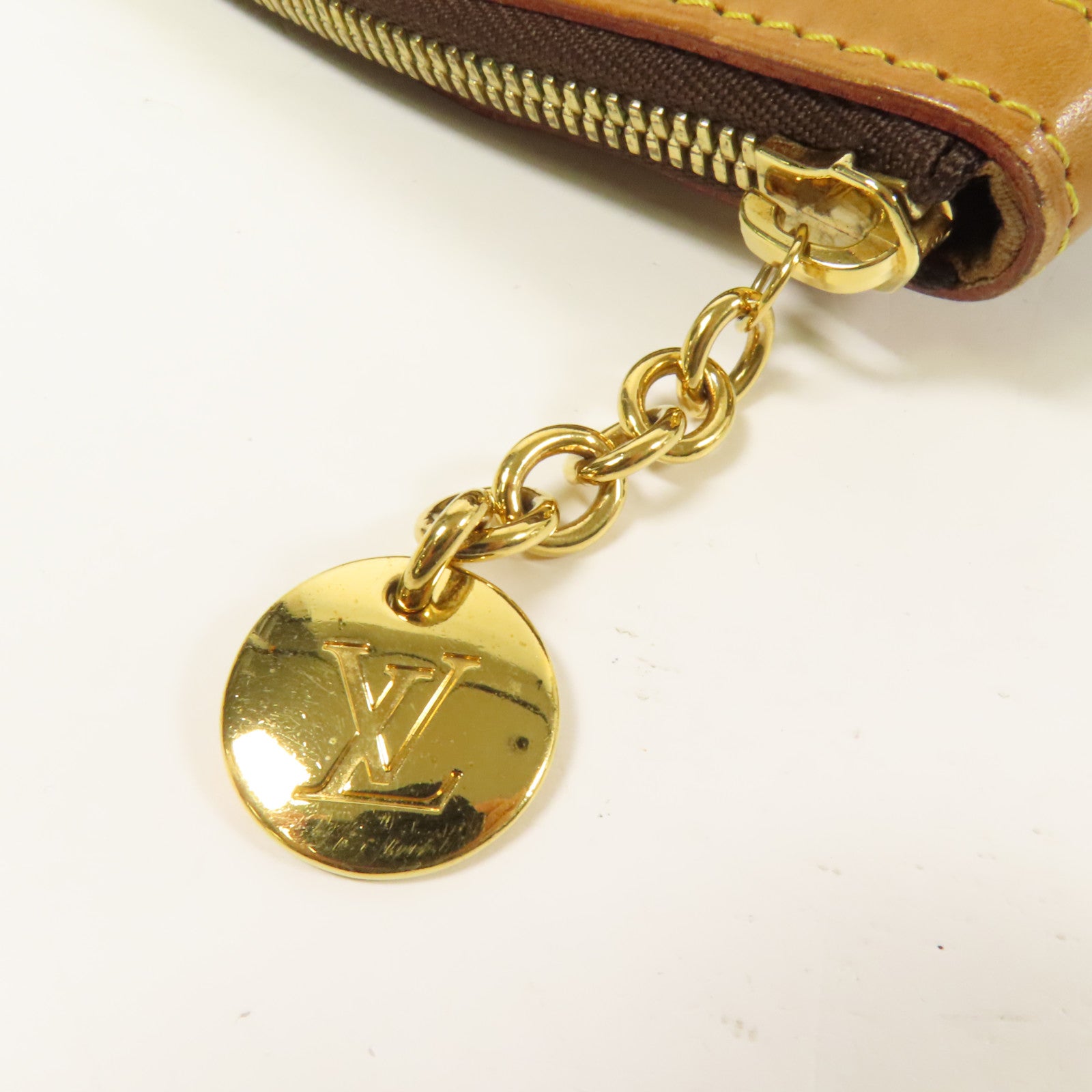 LOUIS VUITTON Monogram Tivoli PM金扣手挽袋棕色