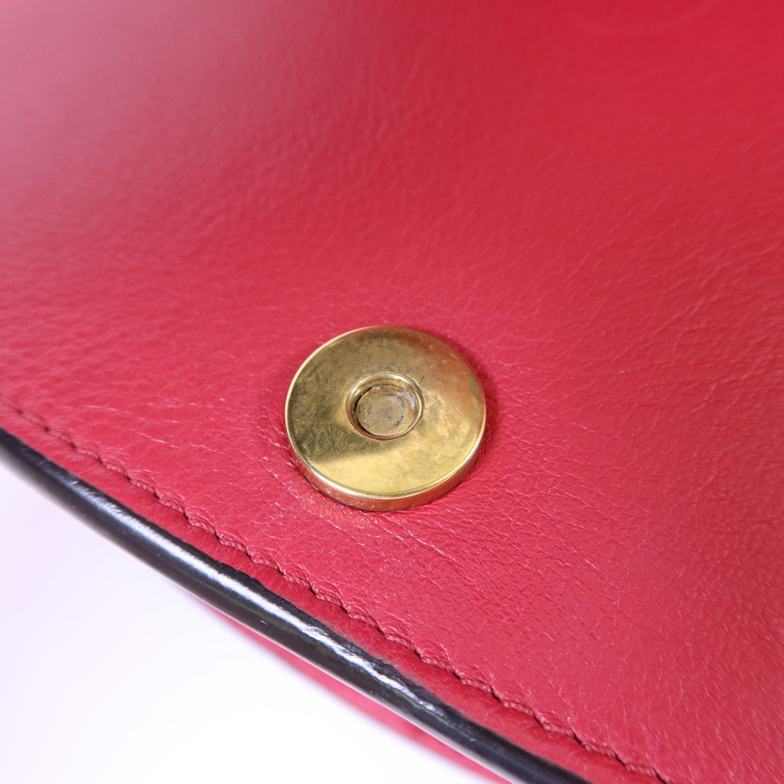 Chloe 牛皮皮革Small Cherry Pink Fuchsia Croc Embossed金扣手挽肩背兩用袋