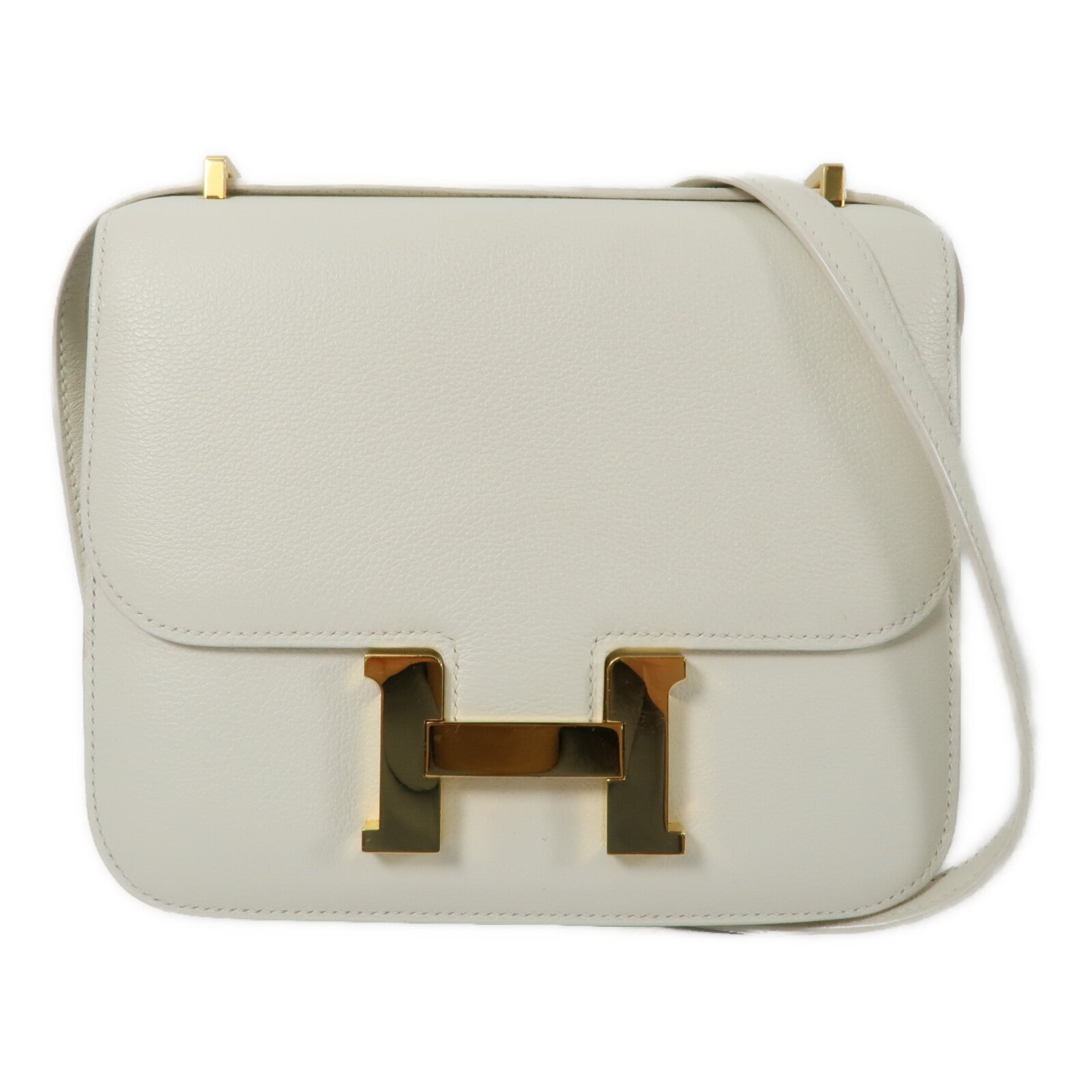 HERMES Evercolor皮革Constance Mini肩背袋Nata