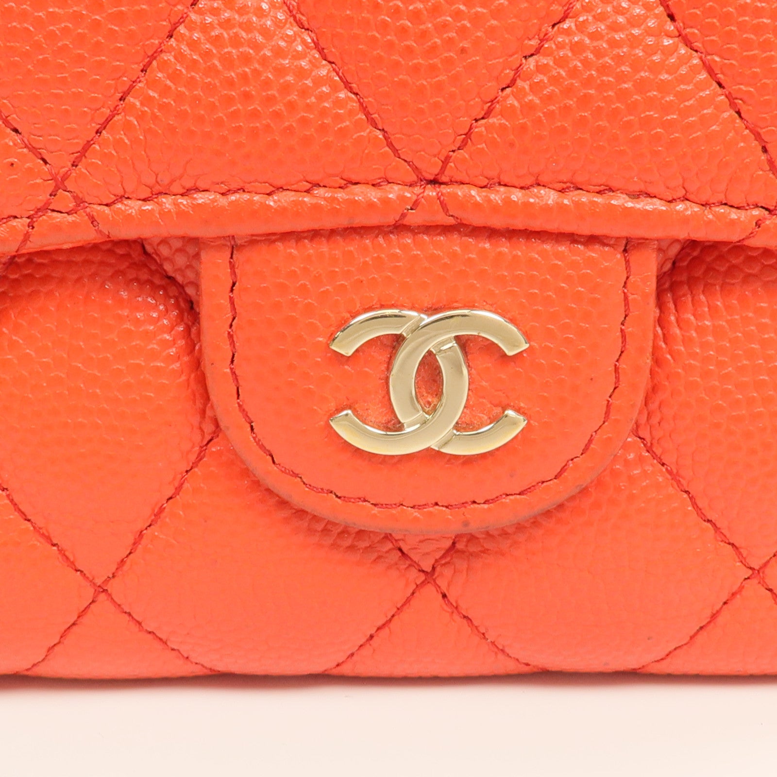 CHANEL 牛皮皮革Wallet金扣錢包