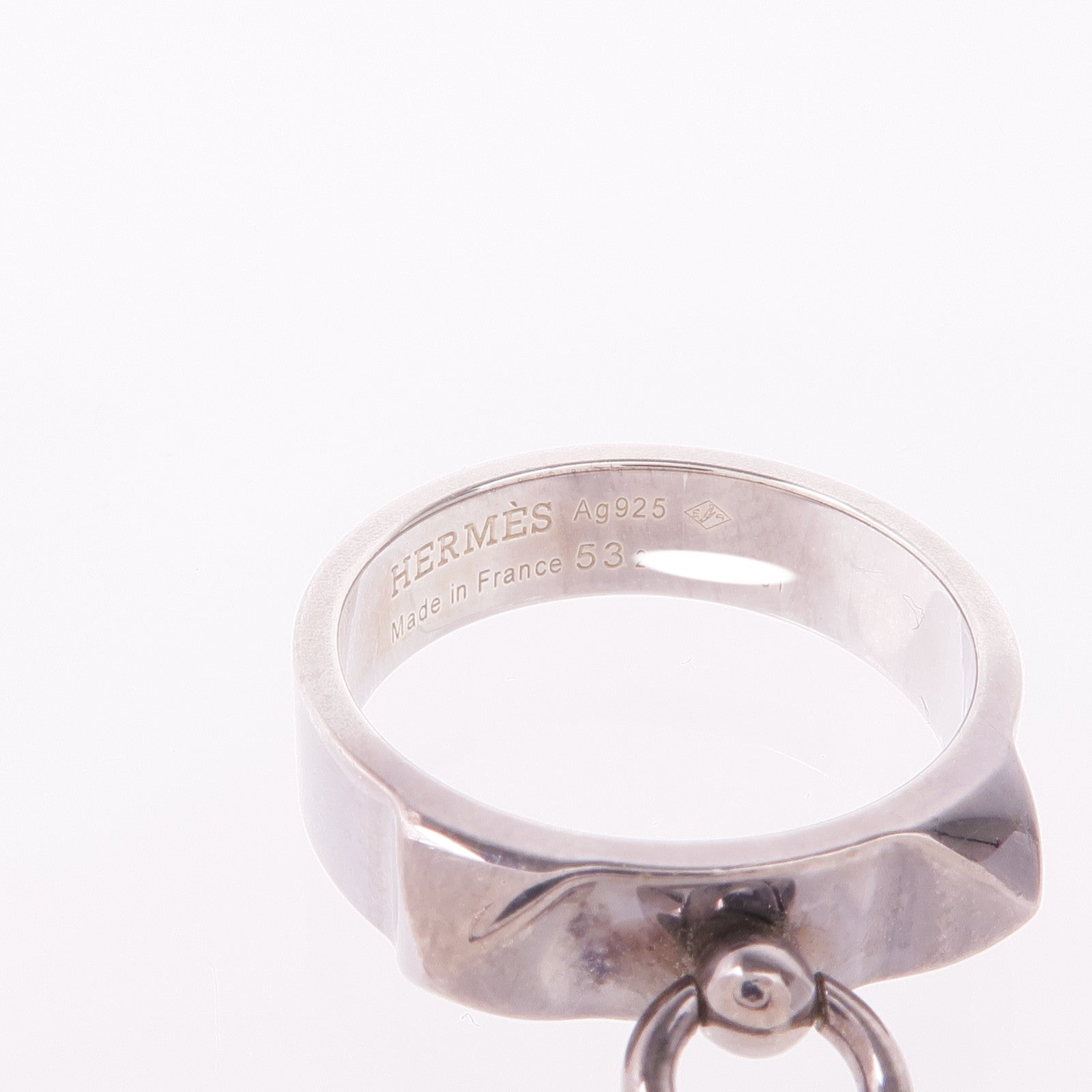 HERMES 925純銀Collier de chien Ring戒指Hermes#53/US#6.5