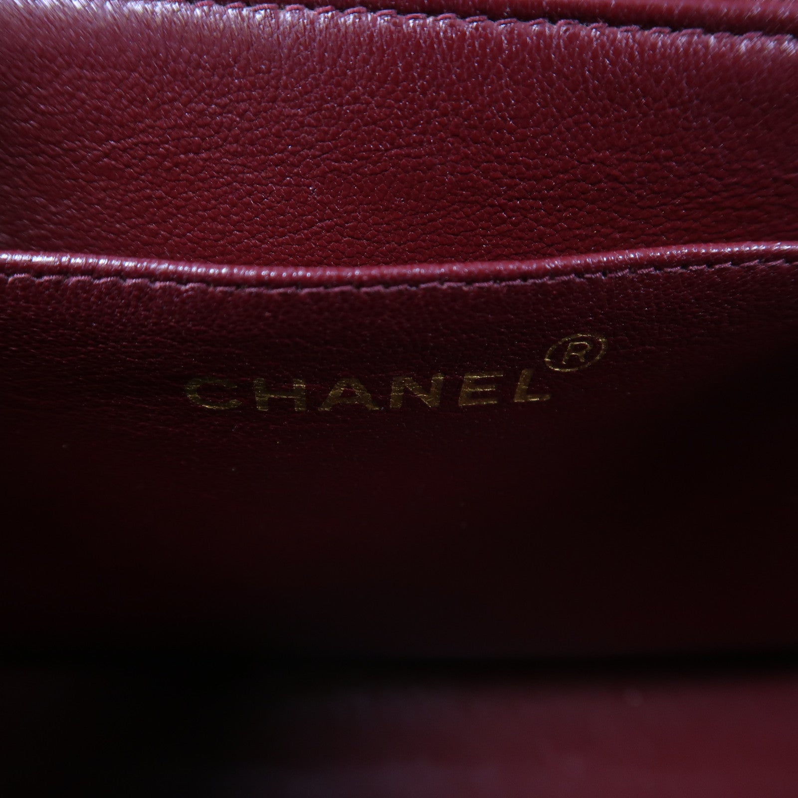 CHANEL 菱格羊皮皮革Vintage Handbag金扣手挽袋黑色