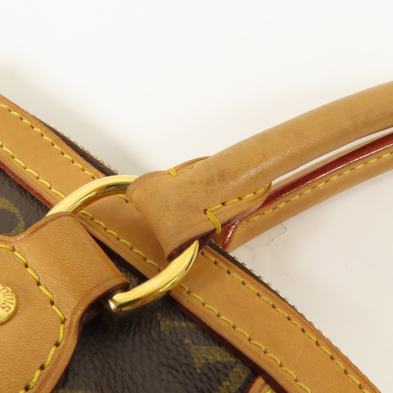 LOUIS VUITTON Monogram Tivoli PM金扣手挽袋棕色