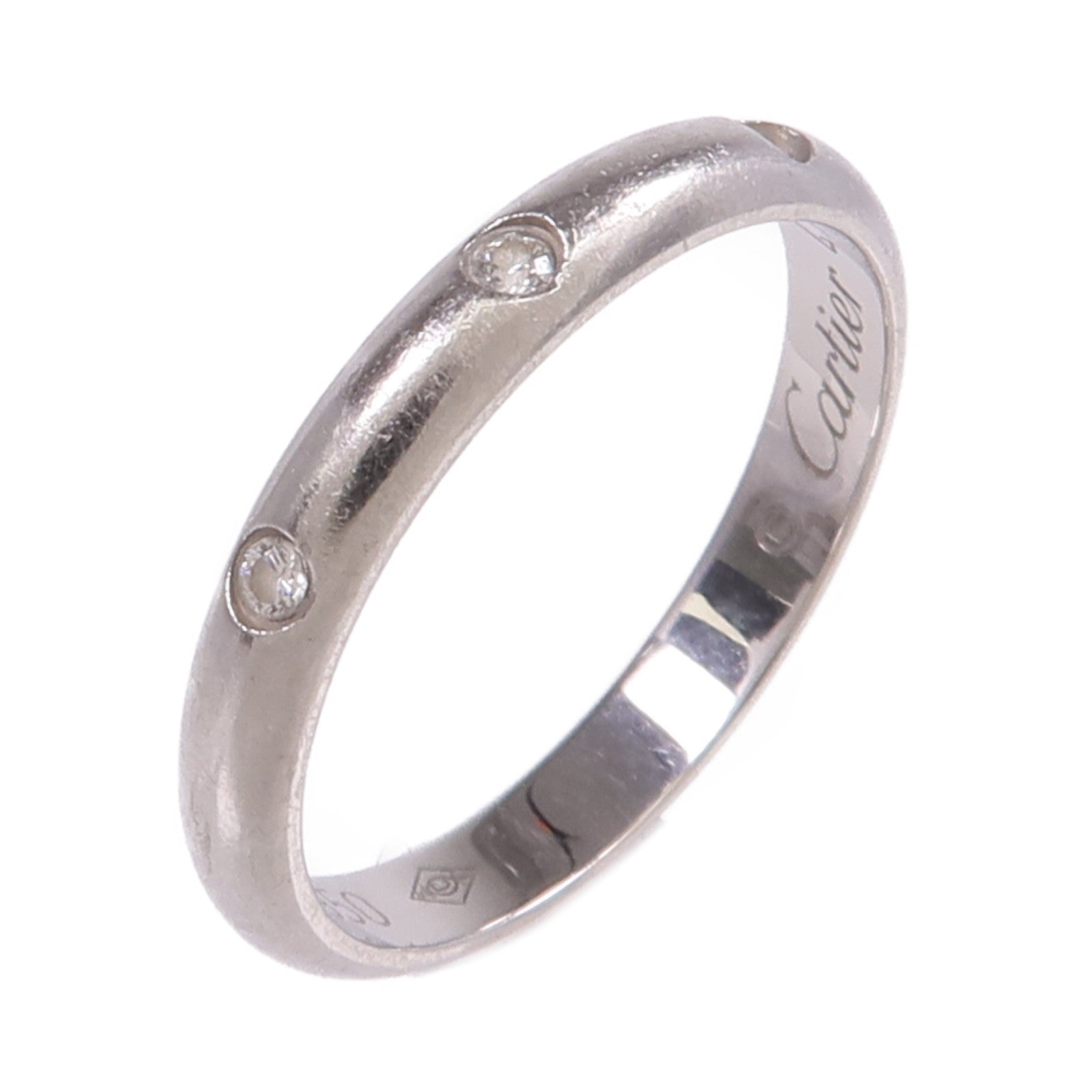 CARTIER PT950鉑金1895 Wedding Band鑽石戒指Cartier#47/US#4.25