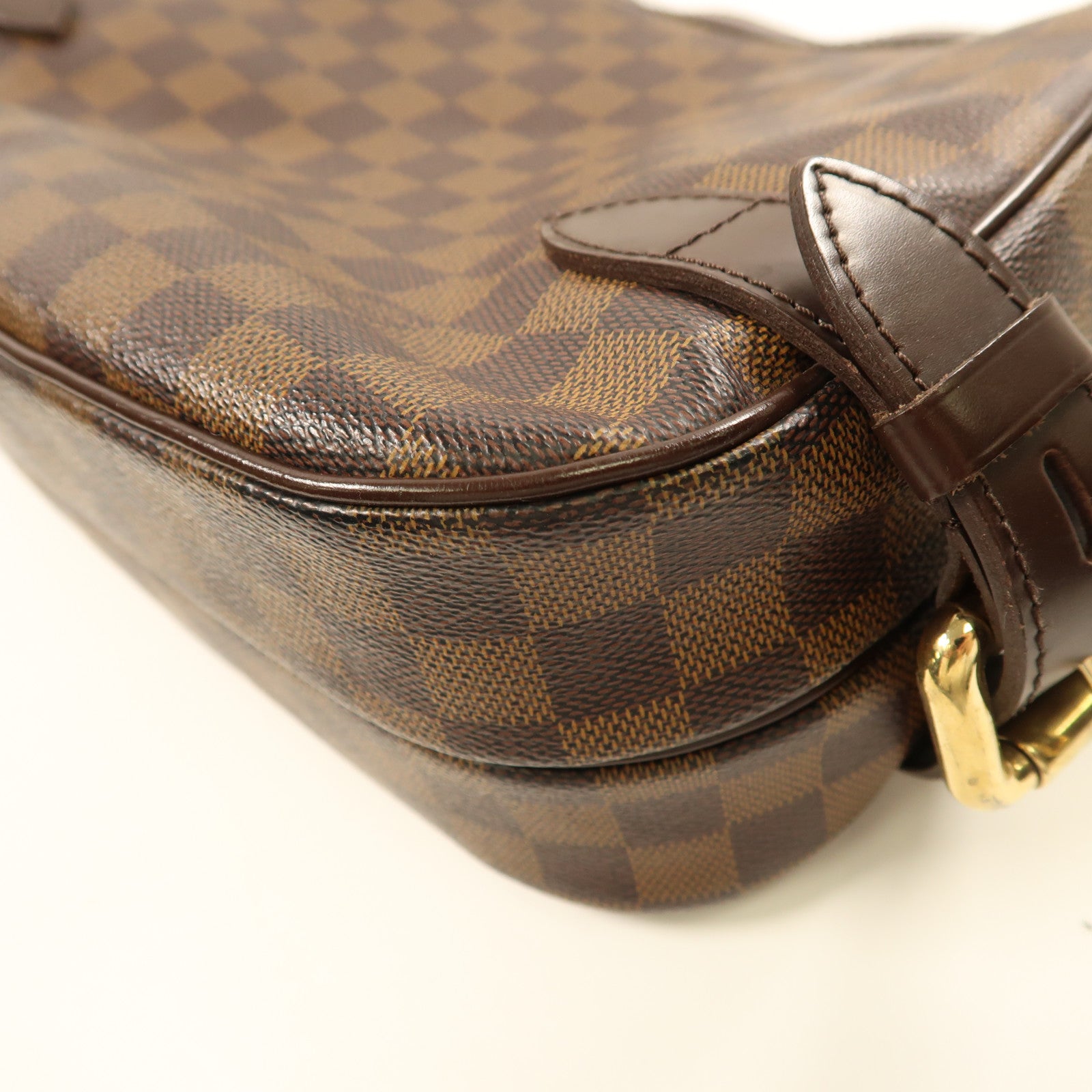 LOUIS VUITTON Damier Highbury金扣肩背袋啡色