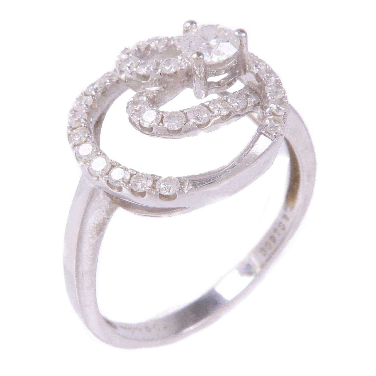 JEWELRY 【激減優惠】K18白金Diamond Ring鑽石戒指US#8.5